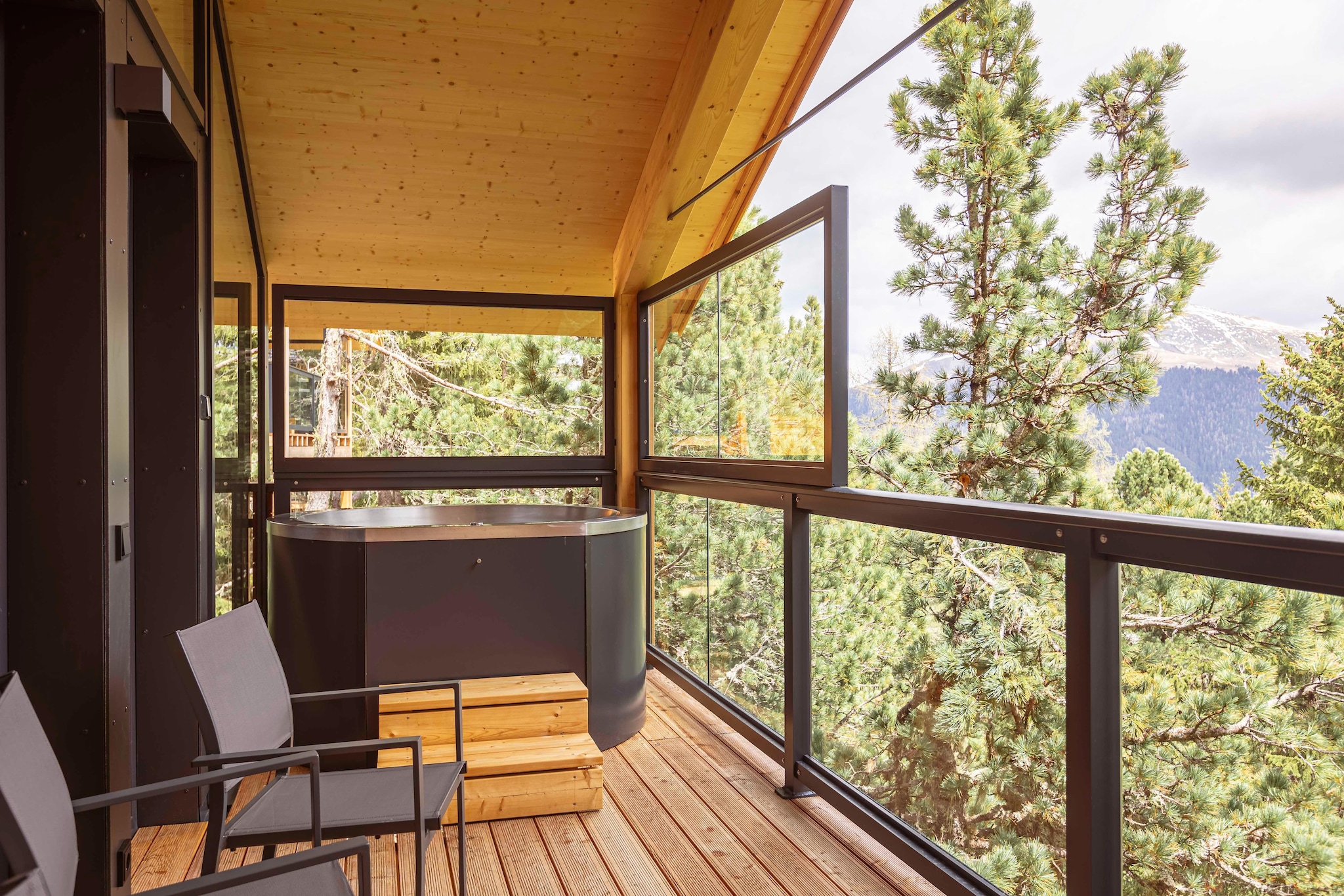 Inviting chalet with sauna
