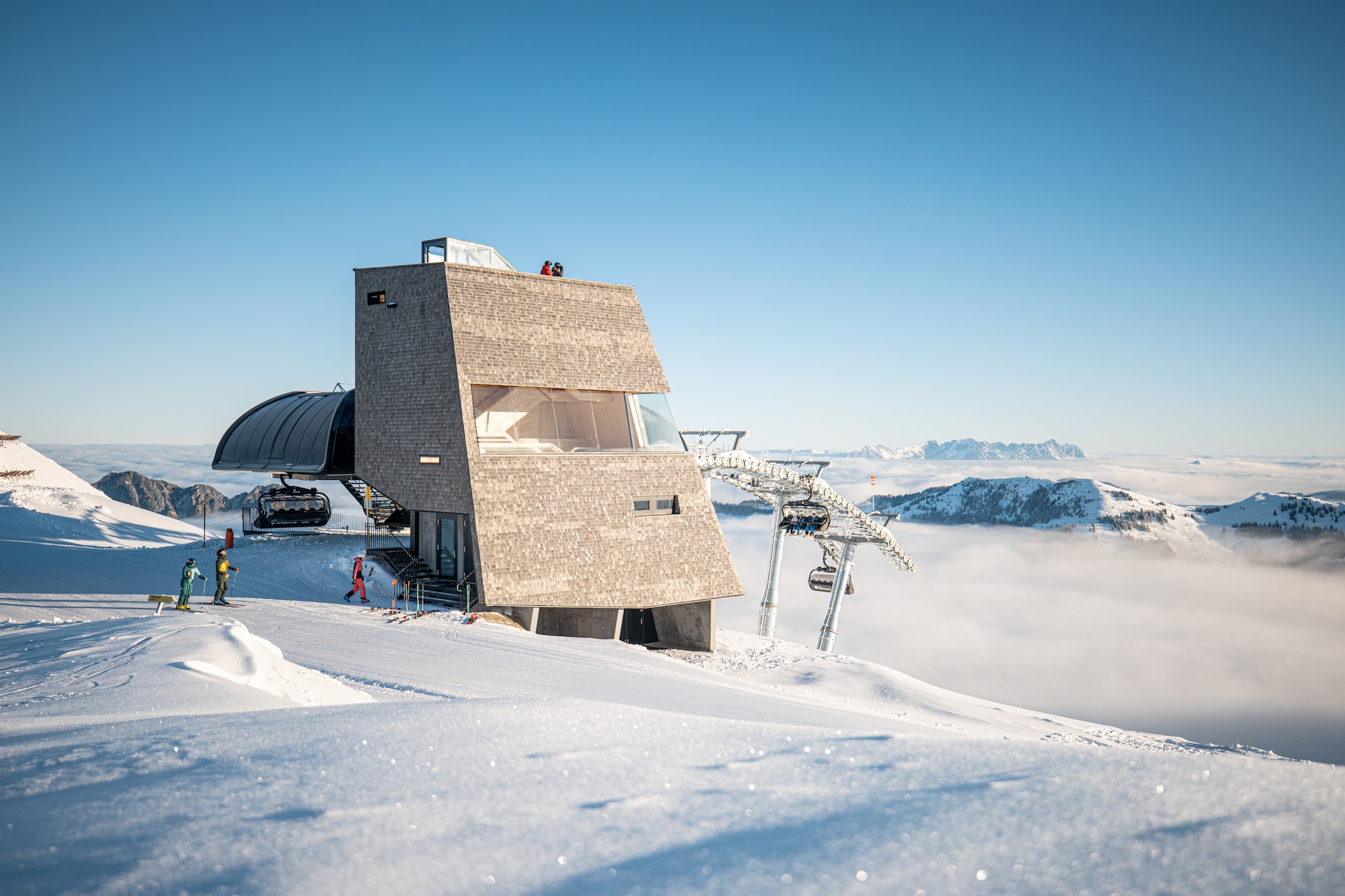 Bauernhaus Untermoos-Gebiet Winter 5 km