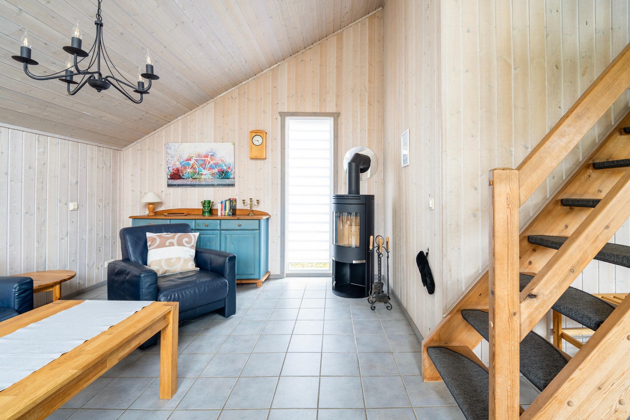 FH Wildgans Comfort mit Sauna & Kaminofen 81 qm 84-Woonkamer