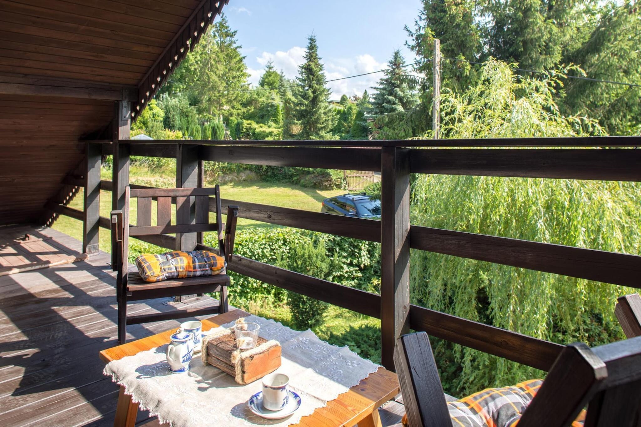Holiday home in Przewoz-Terrace balcony