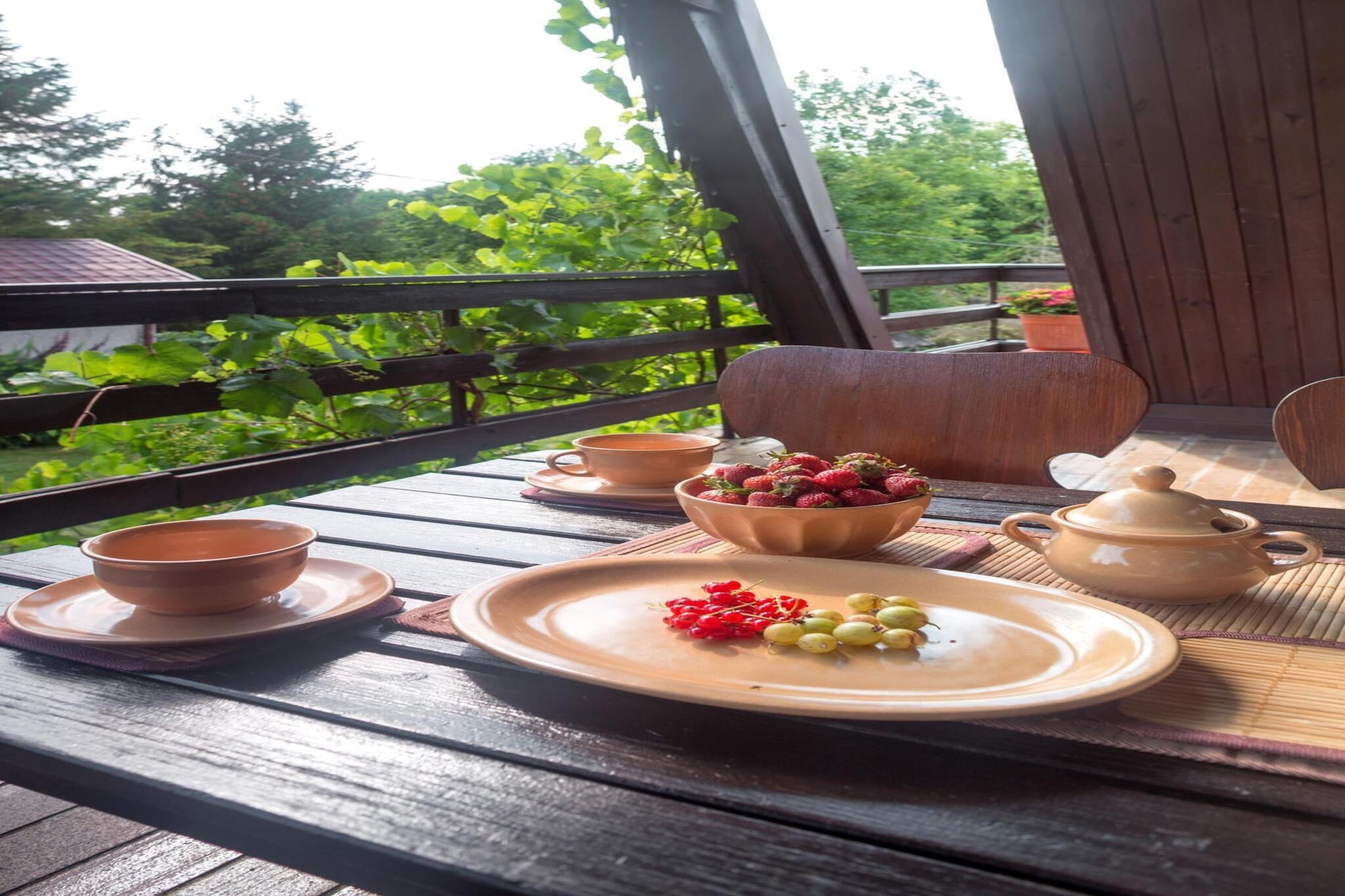 Holiday home in Przewoz-Terrace balcony