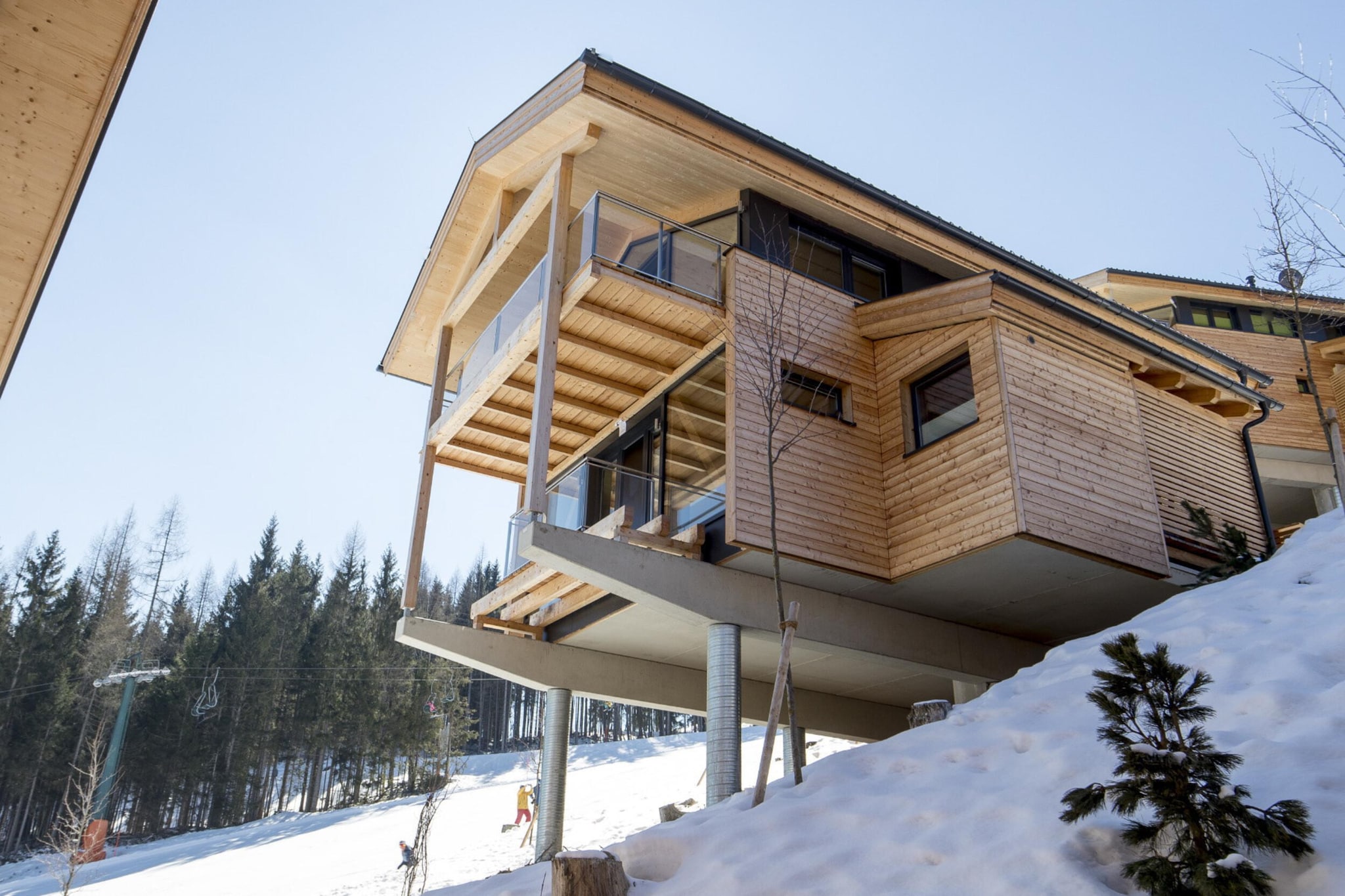 Nice chalet with balconies