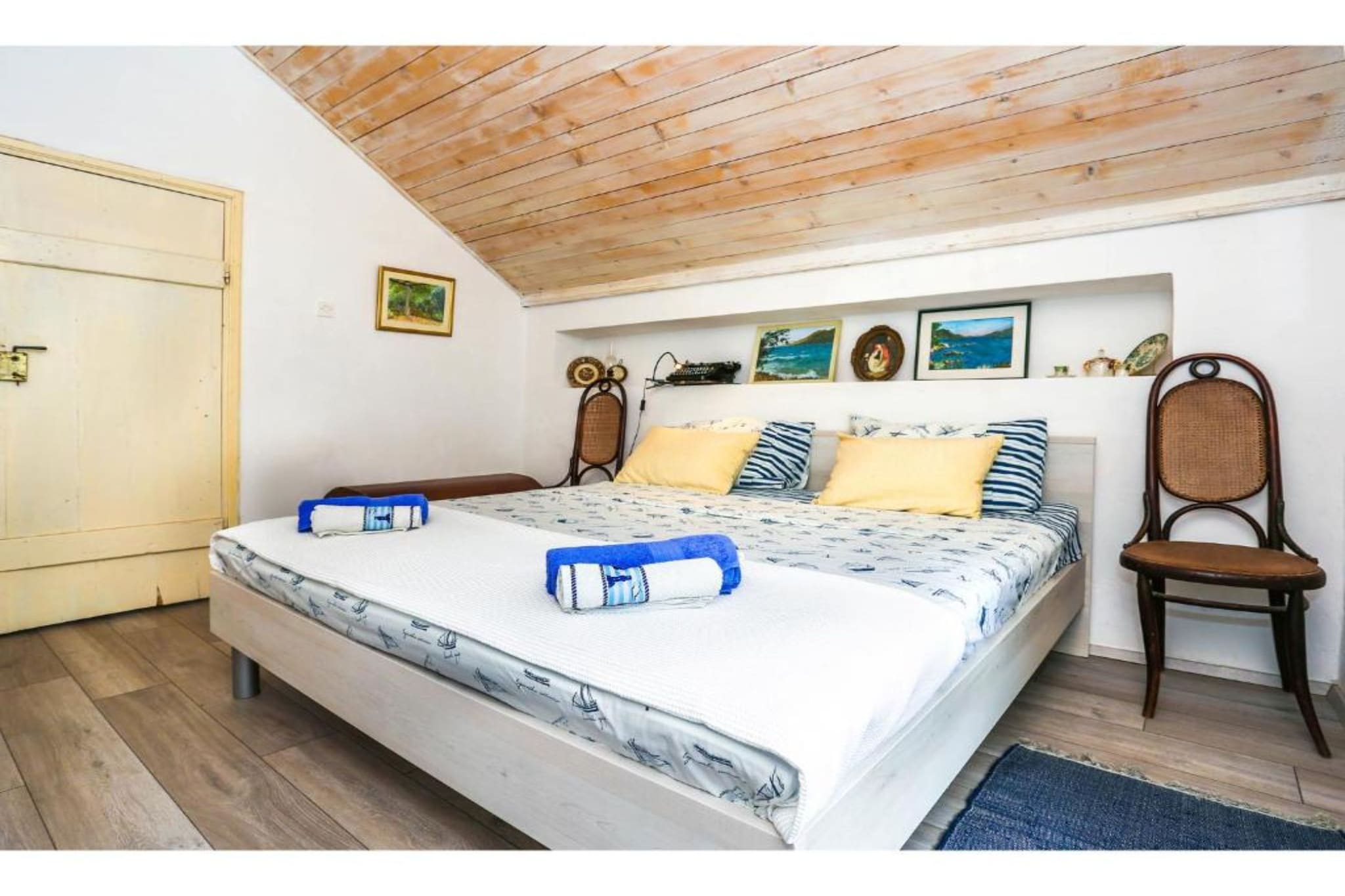 Seaside Holiday Home Andrija - Two Bedroom Holiday Home with Sea View-Bedroom