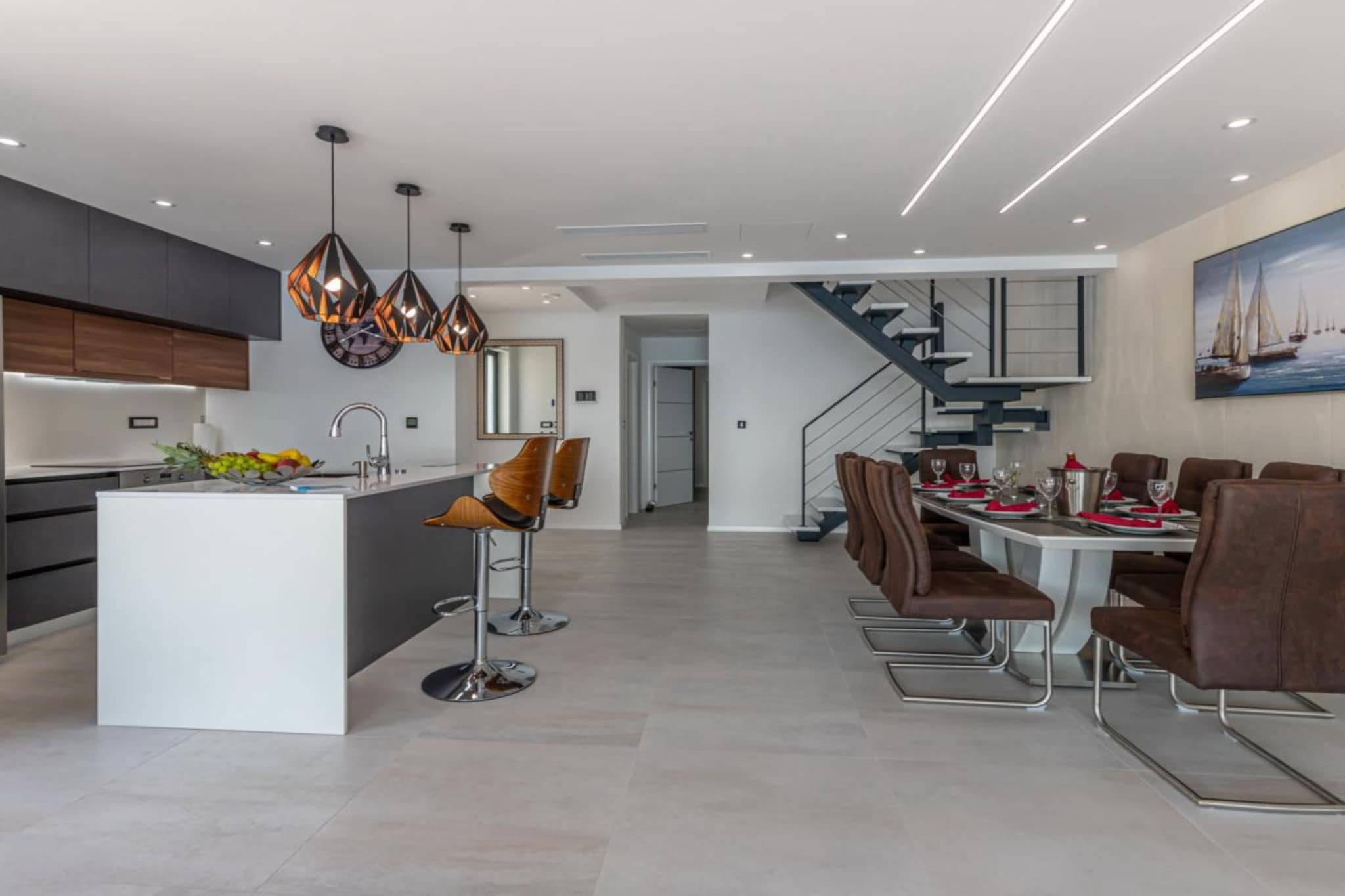 Lorena Stylish Sea View Villa - Four Bedroom Villa with Private Pool-Dining room