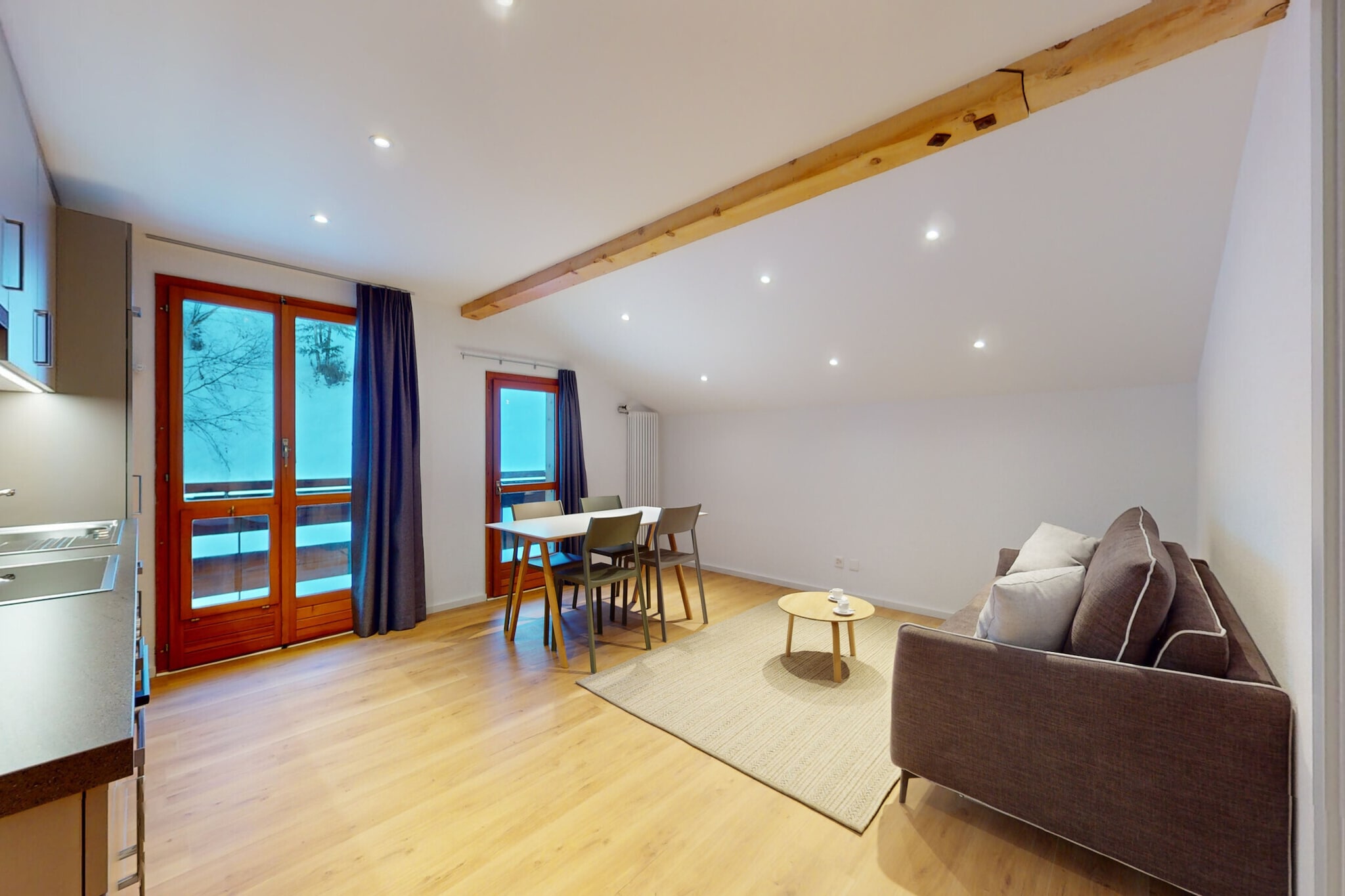 Chalet de l'Ours AUTHENTIC Appart Chambésy 6 pers-Woonkamer