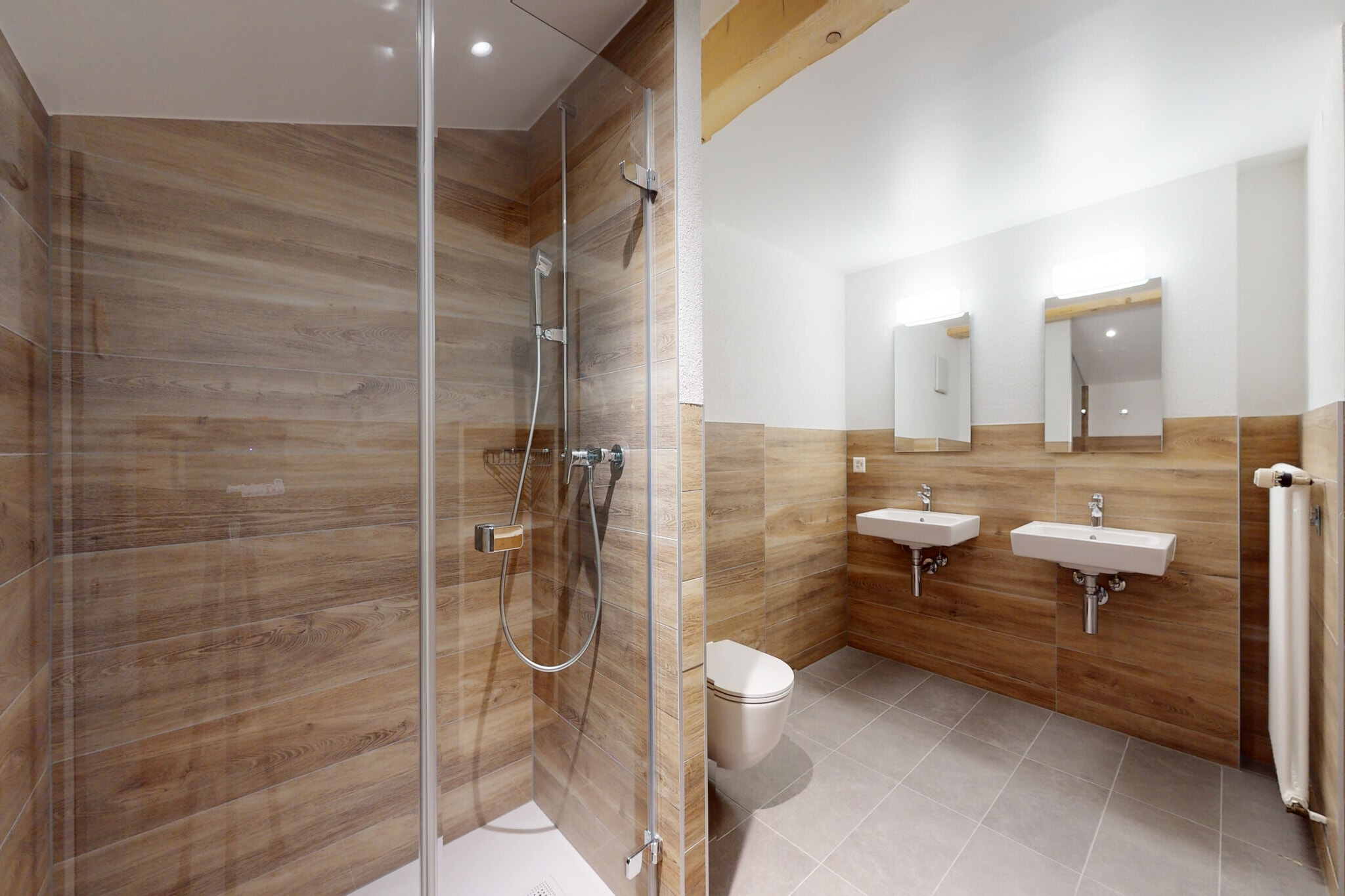 Chalet de l'Ours AUTHENTIC Appart Chambésy 6 pers-Badkamer
