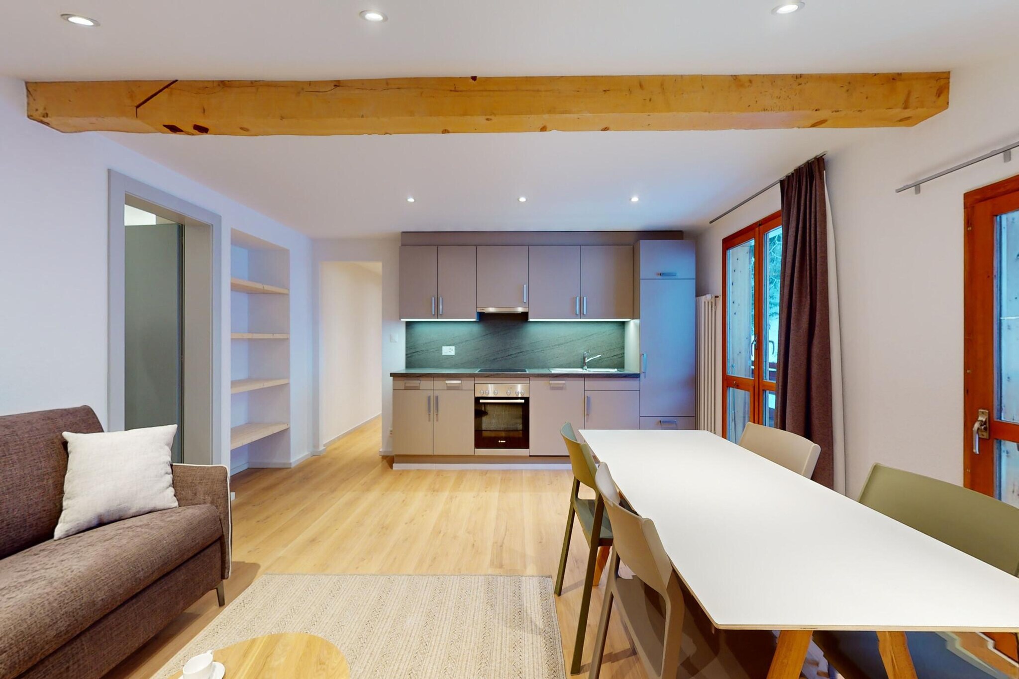 Chalet de l'Ours AUTHENTIC Appart Chambésy 6 pers-Woonkamer
