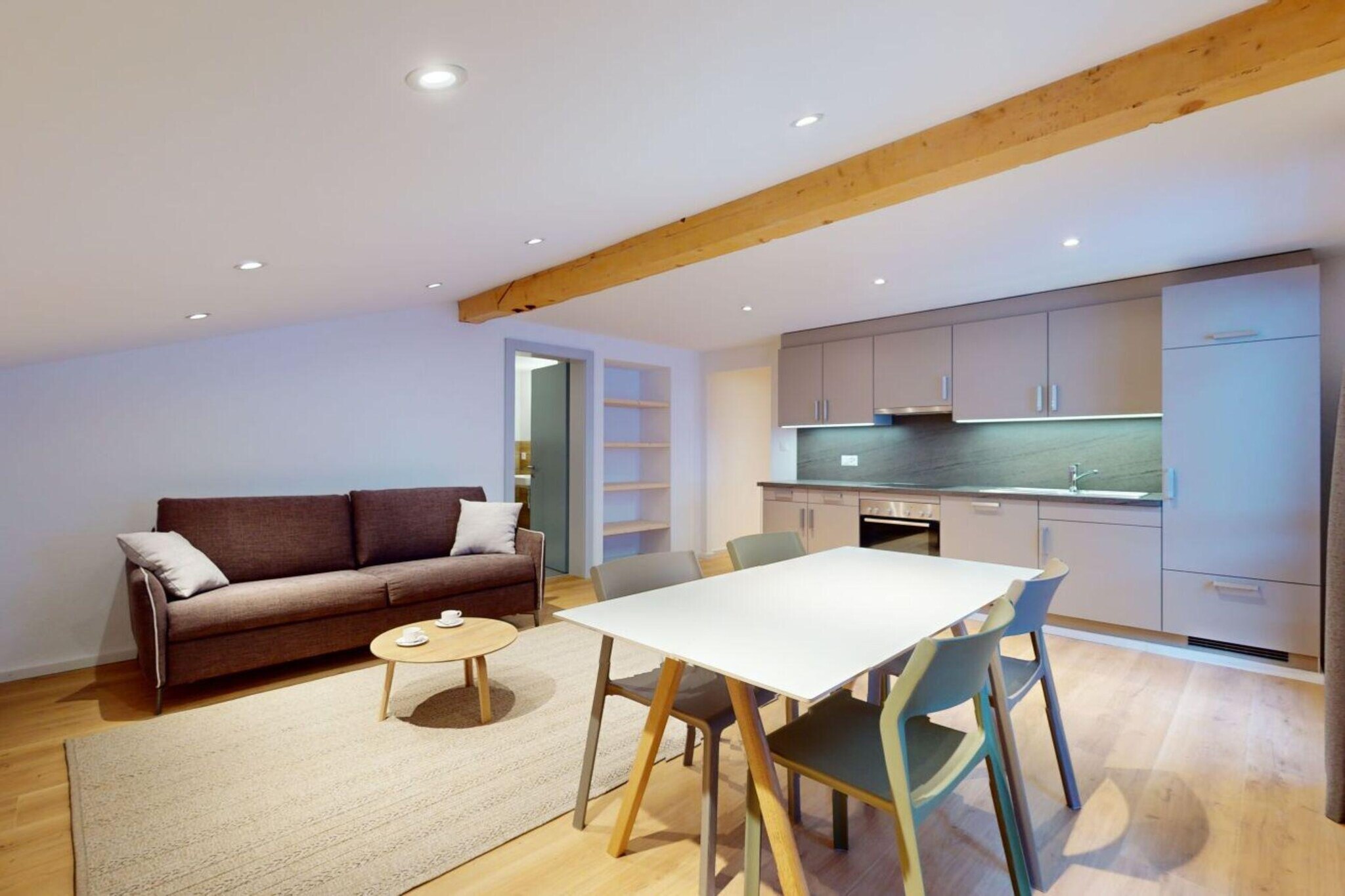Chalet de l'Ours AUTHENTIC Appart Chambésy 6 pers-Woonkamer