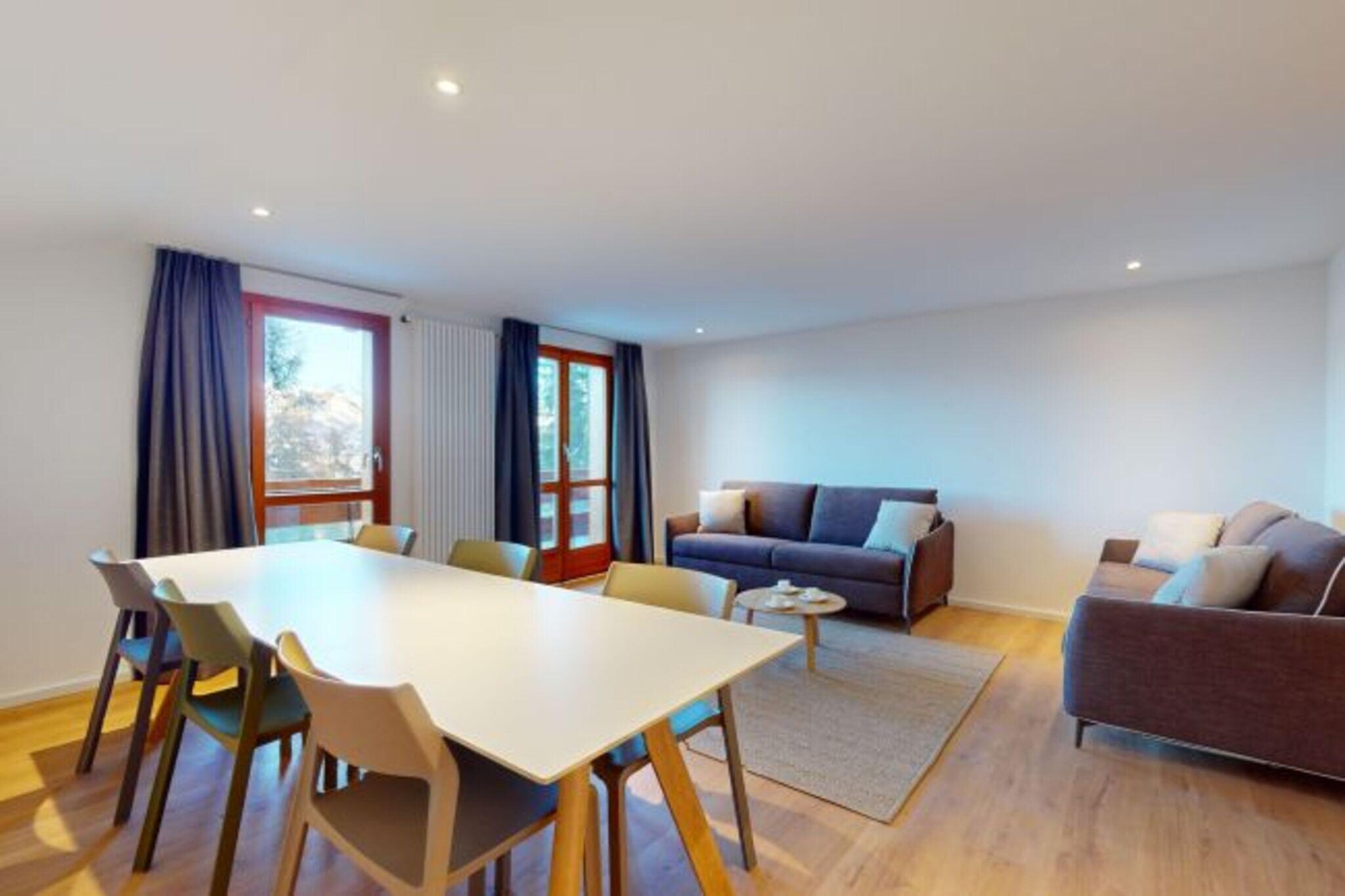 Chalet de l'Ours VUE & NATURE Appart Pregny 8 pers-Eetkamer