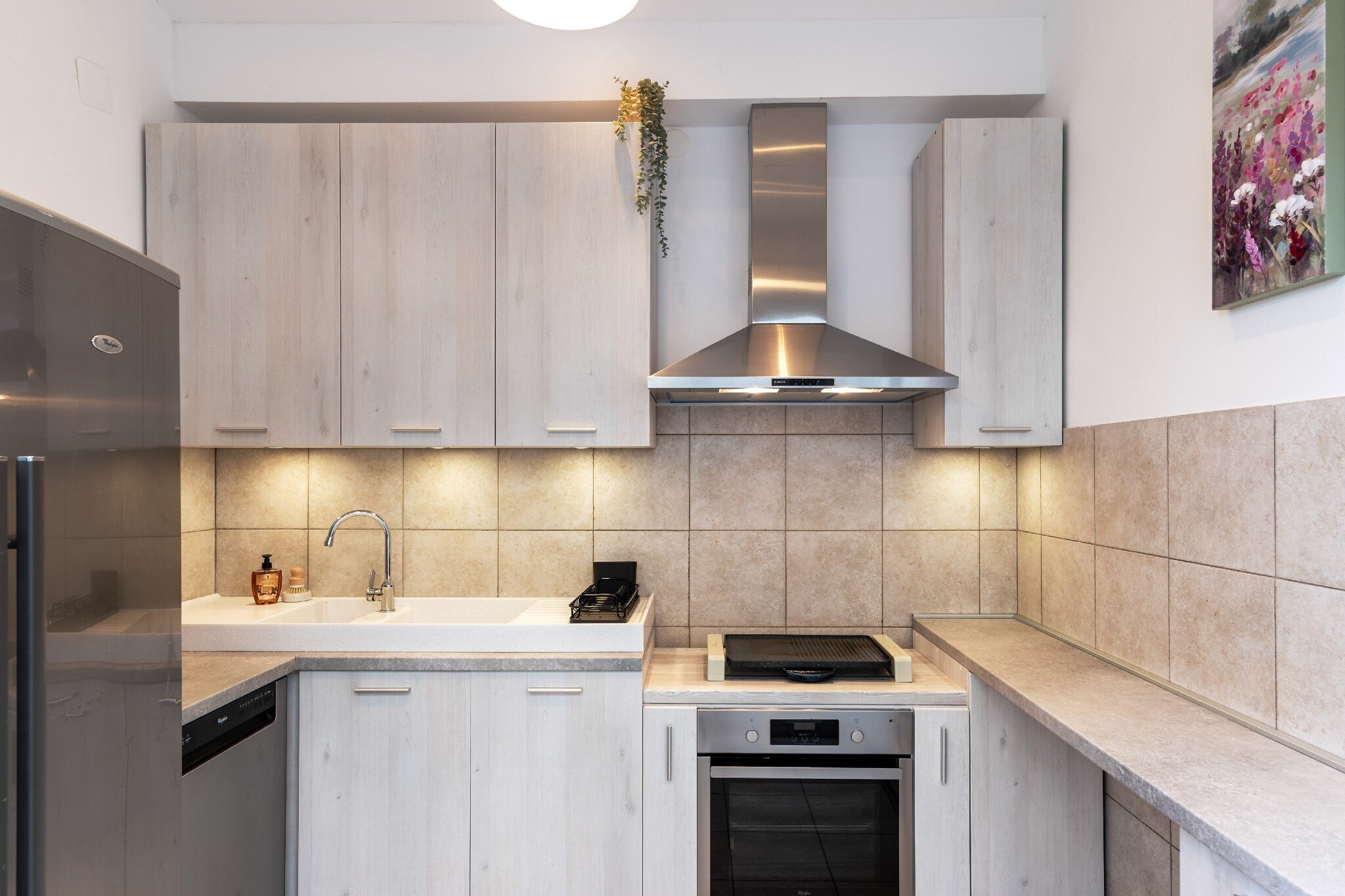 Holiday Home Lea - Three Bedroom Holiday Home with Terrace and Sea View-Kitchen