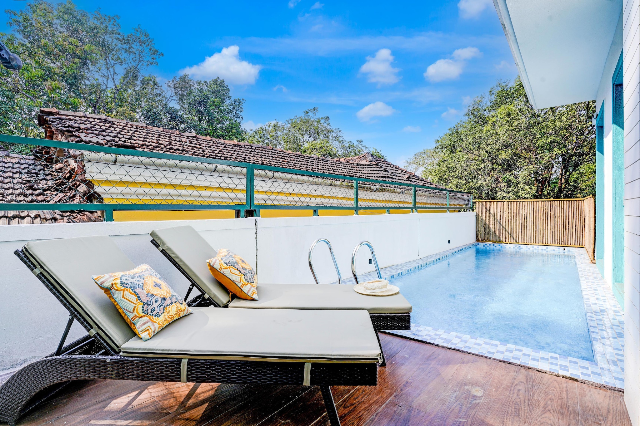 Welcome to your luxurious escape in Siolim. This exceptional 3BHK villa is situated in a tranquil location, offering a perfect blend of comfort and sophistication. Each of the three bedrooms is thoughtfully designed to provide maximum relaxation, featuring king-sized beds and ensuite bathrooms. The expansive living area is the centerpiece of the villa, seamlessly connecting to a private outdoor space with a pristine swimming pool, ideal for both leisure and entertainment. The elegant dining area and fully equipped kitchen enhance the villa's functionality, making it suitable for both casual meals and gatherings.
The villa’s prime location provides easy access to various renowned tourist attractions and dining options. Notable beaches such as Morjim, Ashvem, Mandrem, and Arambol are just a 20-minute drive away, while Anjuna, Vagator, Baga, and Calangute beaches are reachable within 15 minutes. Additionally, popular nightlife spots and restaurants, including Thalassa, HillTop, Brittos, FatFish, and Marbella, are conveniently nearby.
Daily housekeeping services ensure a worry-free stay, allowing guests to focus on relaxation and enjoyment. Whether you seek a family vacation, a romantic getaway, or a serene retreat, this villa in Siolim serves as an ideal destination for creating lasting memories. We invite you to book your stay and experience the luxurious lifestyle you deserve.