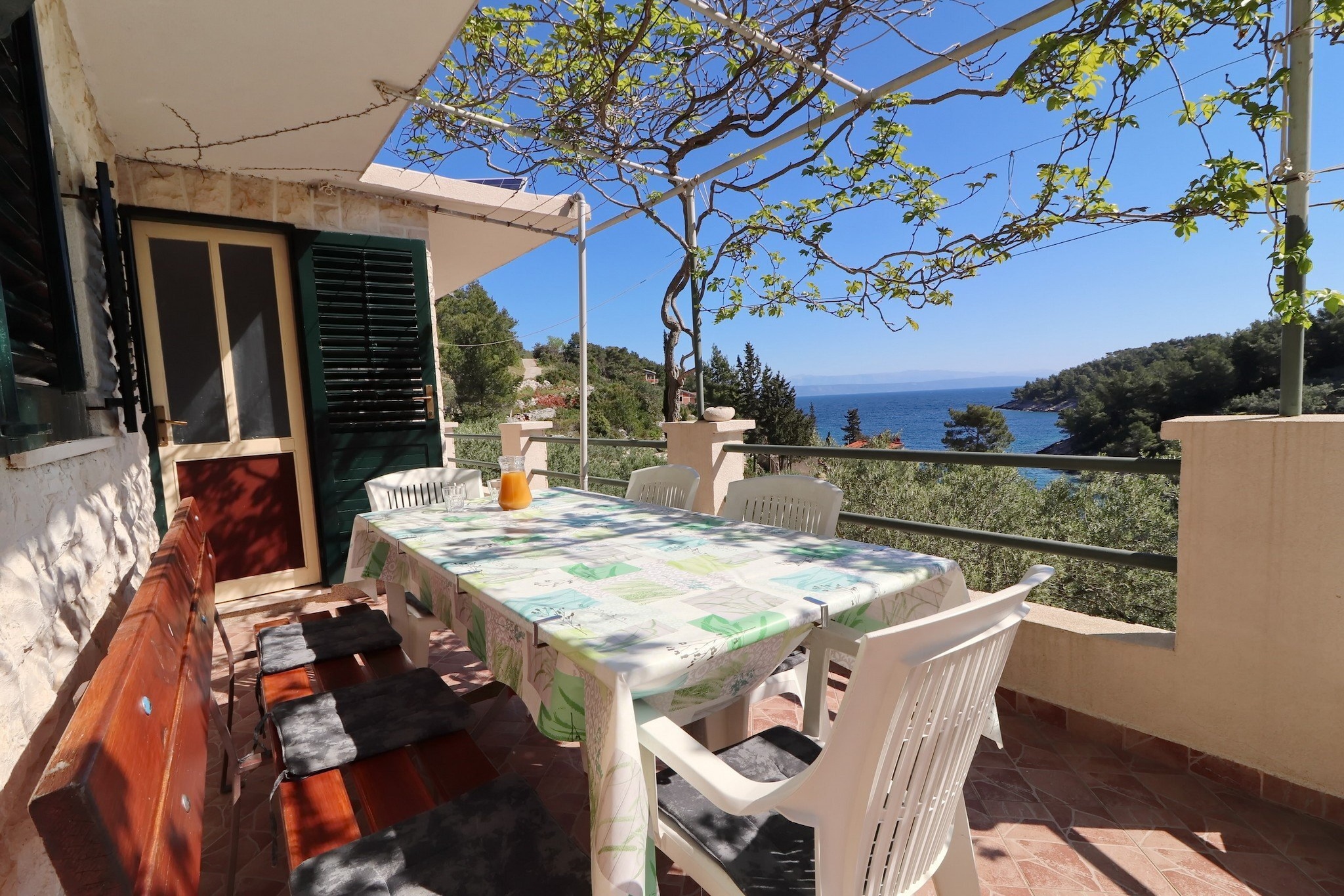 Holiday House Parive - One Bedroom Holiday Home with Terrace and Sea View-Terrace