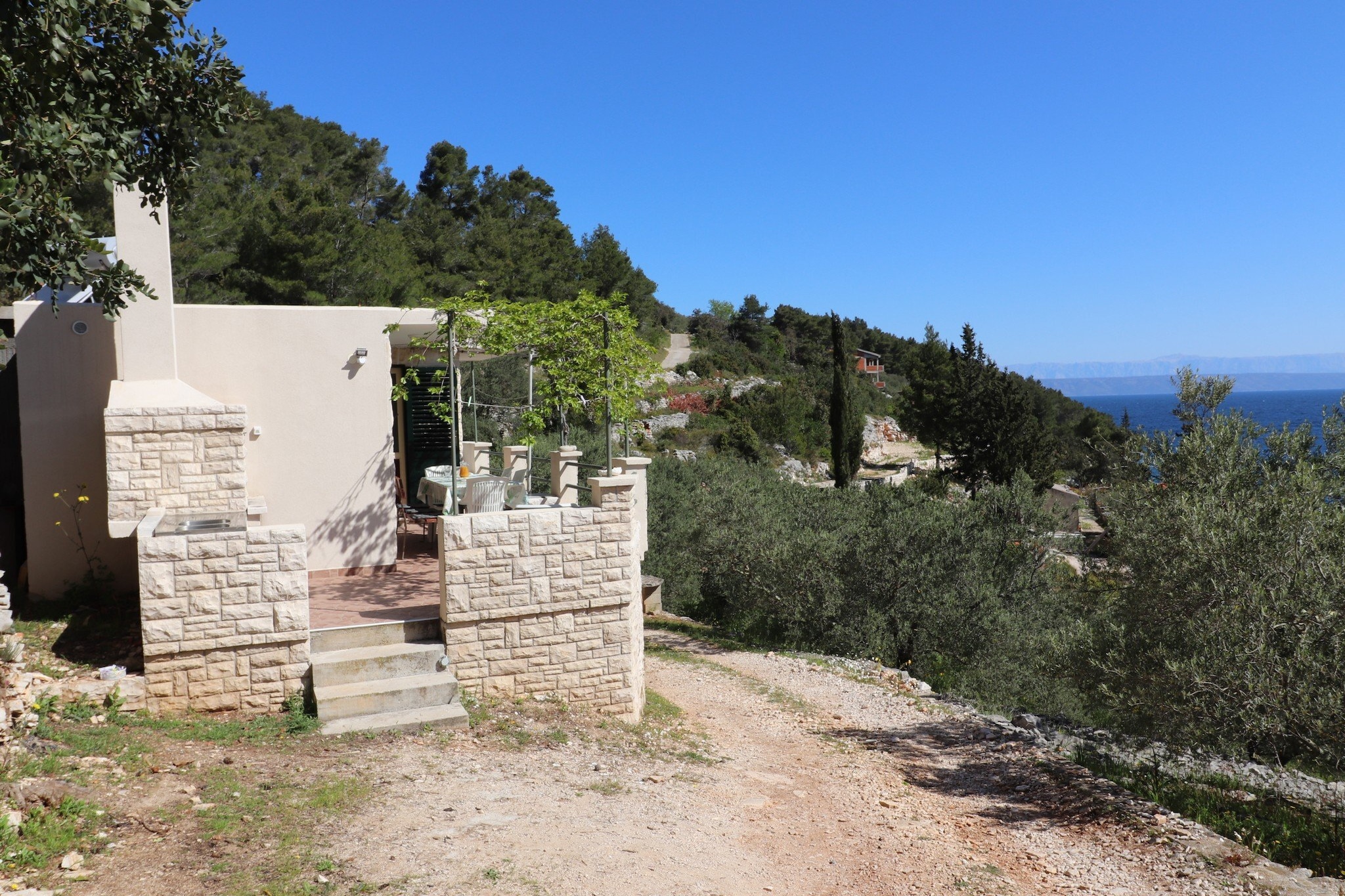 Holiday House Parive - One Bedroom Holiday Home with Terrace and Sea View-Outdoor