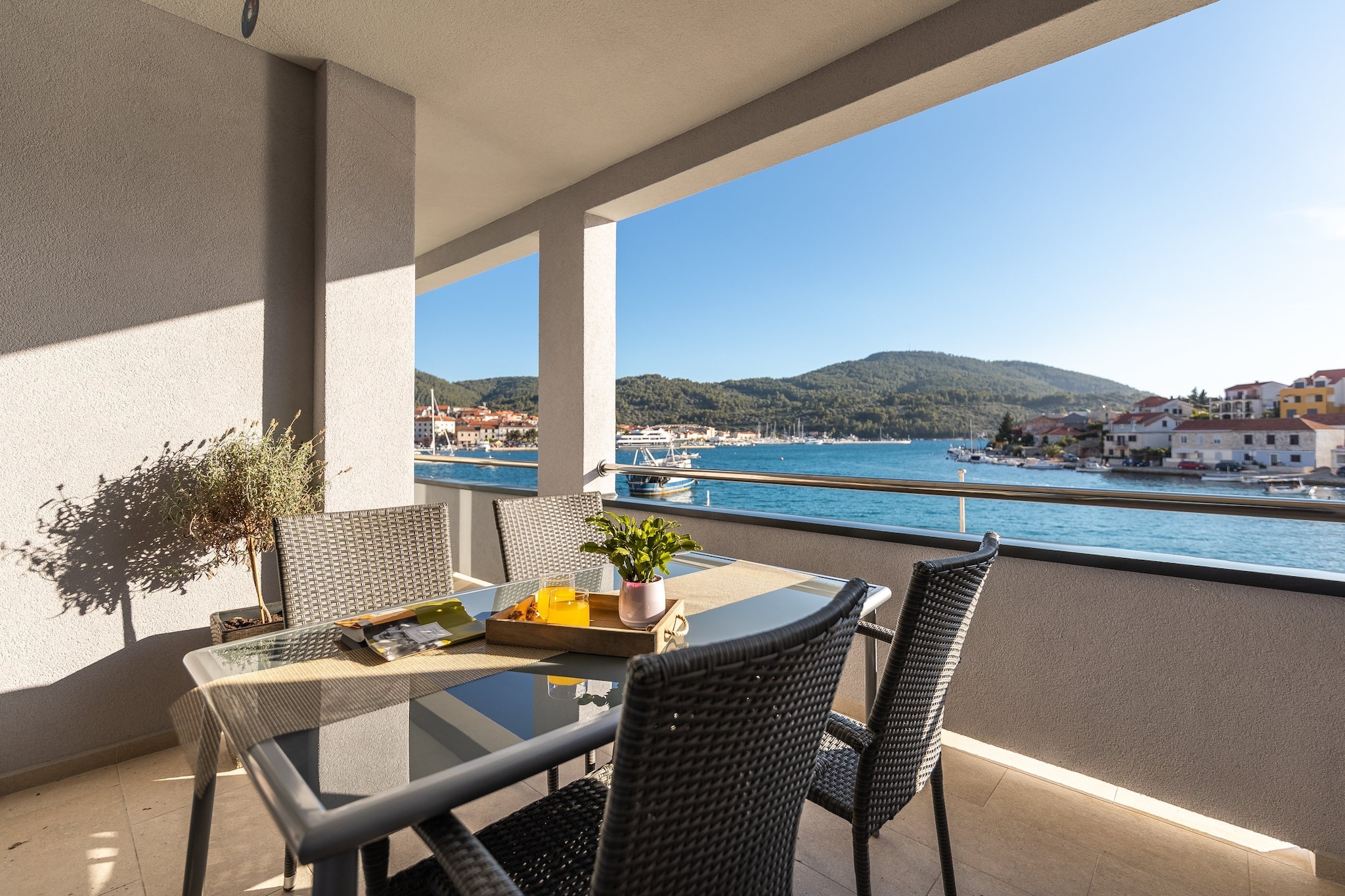 Apartments & Rooms Fisherman's Luck - Two-Bedroom Apartment with Terrace and Sea View-Terrasse