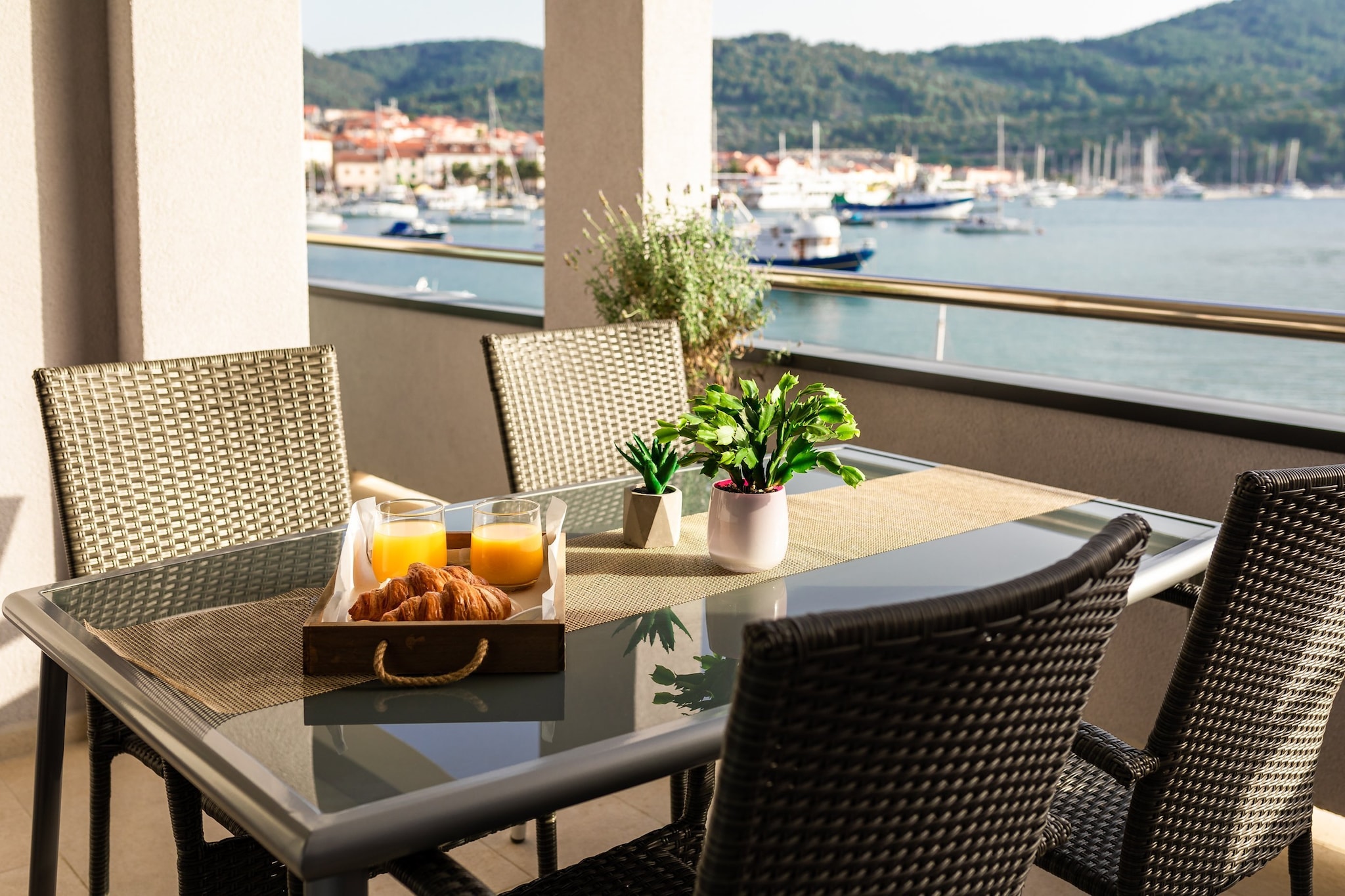 Apartments & Rooms Fisherman's Luck - Two-Bedroom Apartment with Terrace and Sea View-Terrasse