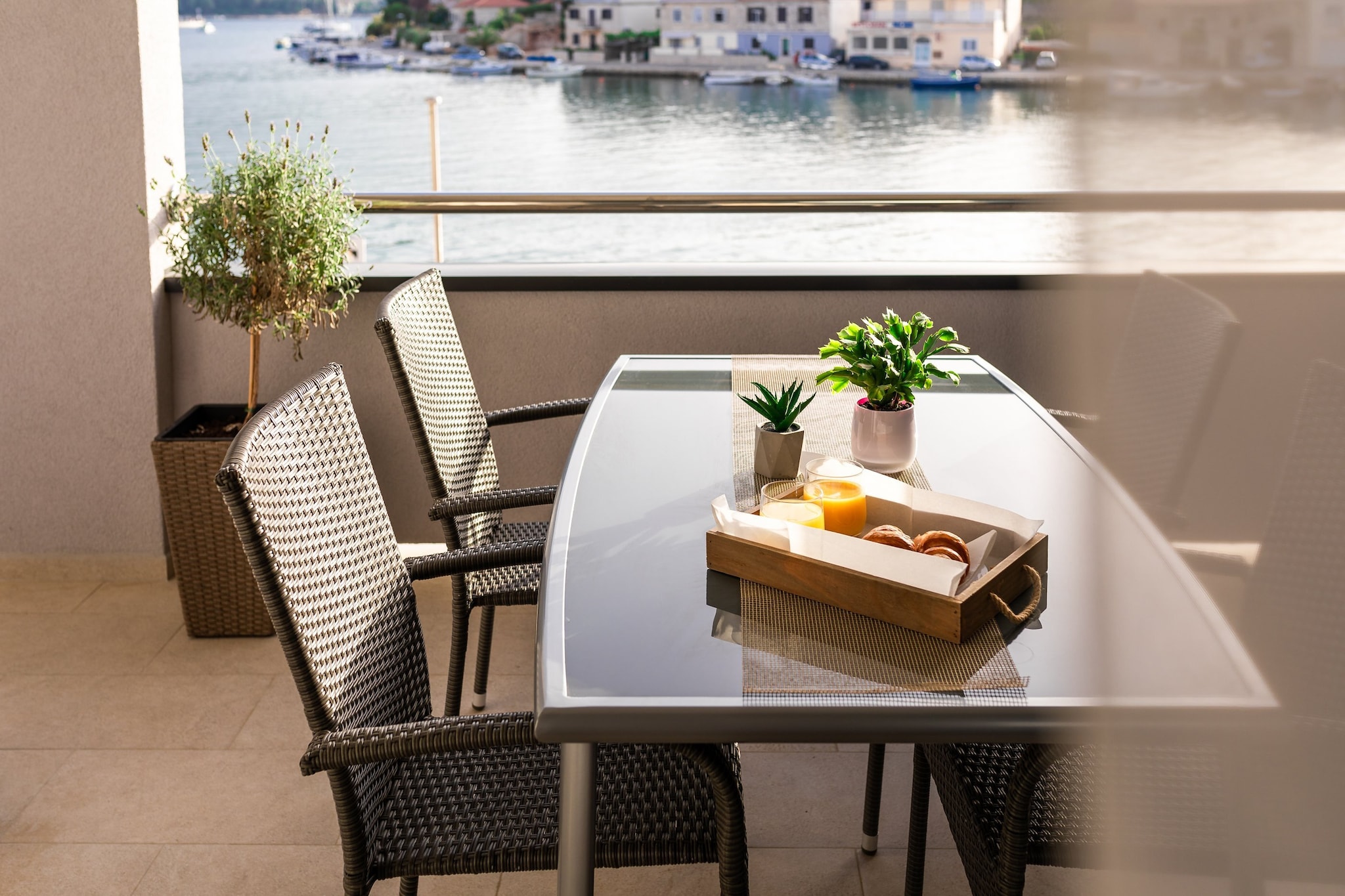 Apartments & Rooms Fisherman's Luck - Two-Bedroom Apartment with Terrace and Sea View-Aussicht