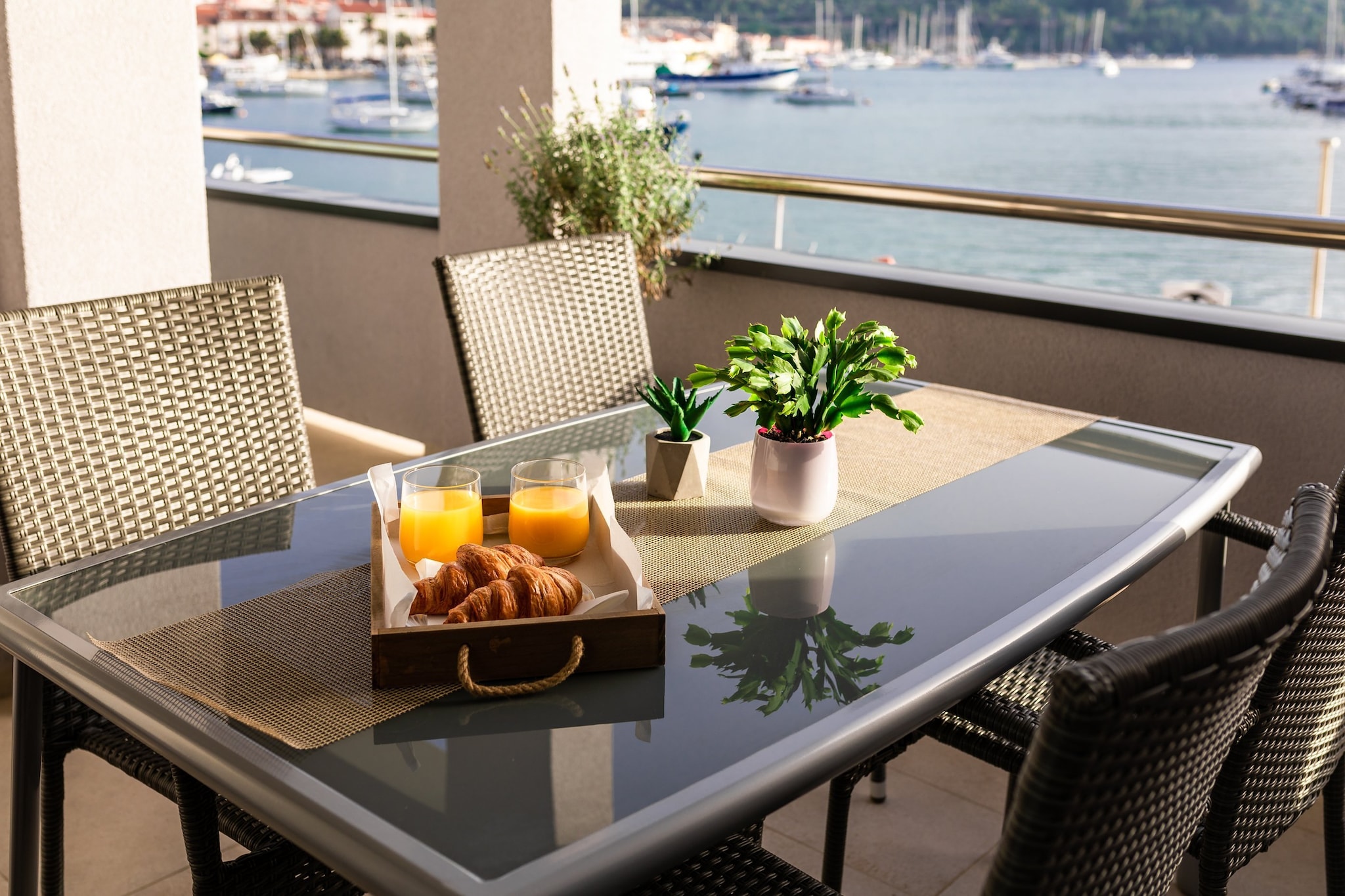 Apartments & Rooms Fisherman's Luck - Two-Bedroom Apartment with Terrace and Sea View-Terrasse