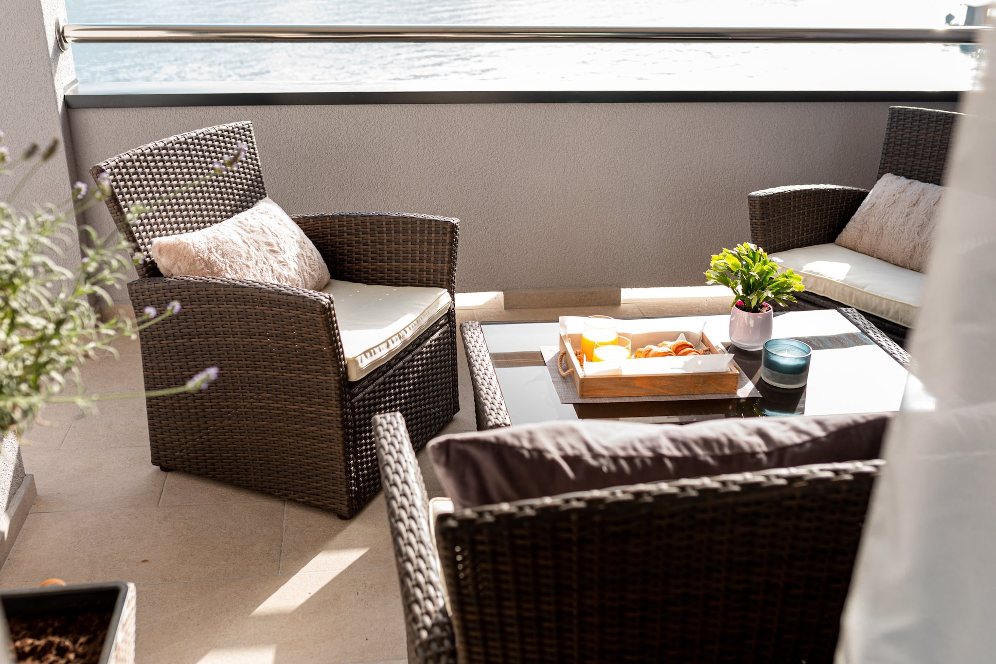 Apartments & Rooms Fisherman's Luck - One-Bedroom Apartment with Terrace and Sea View-Outdoor