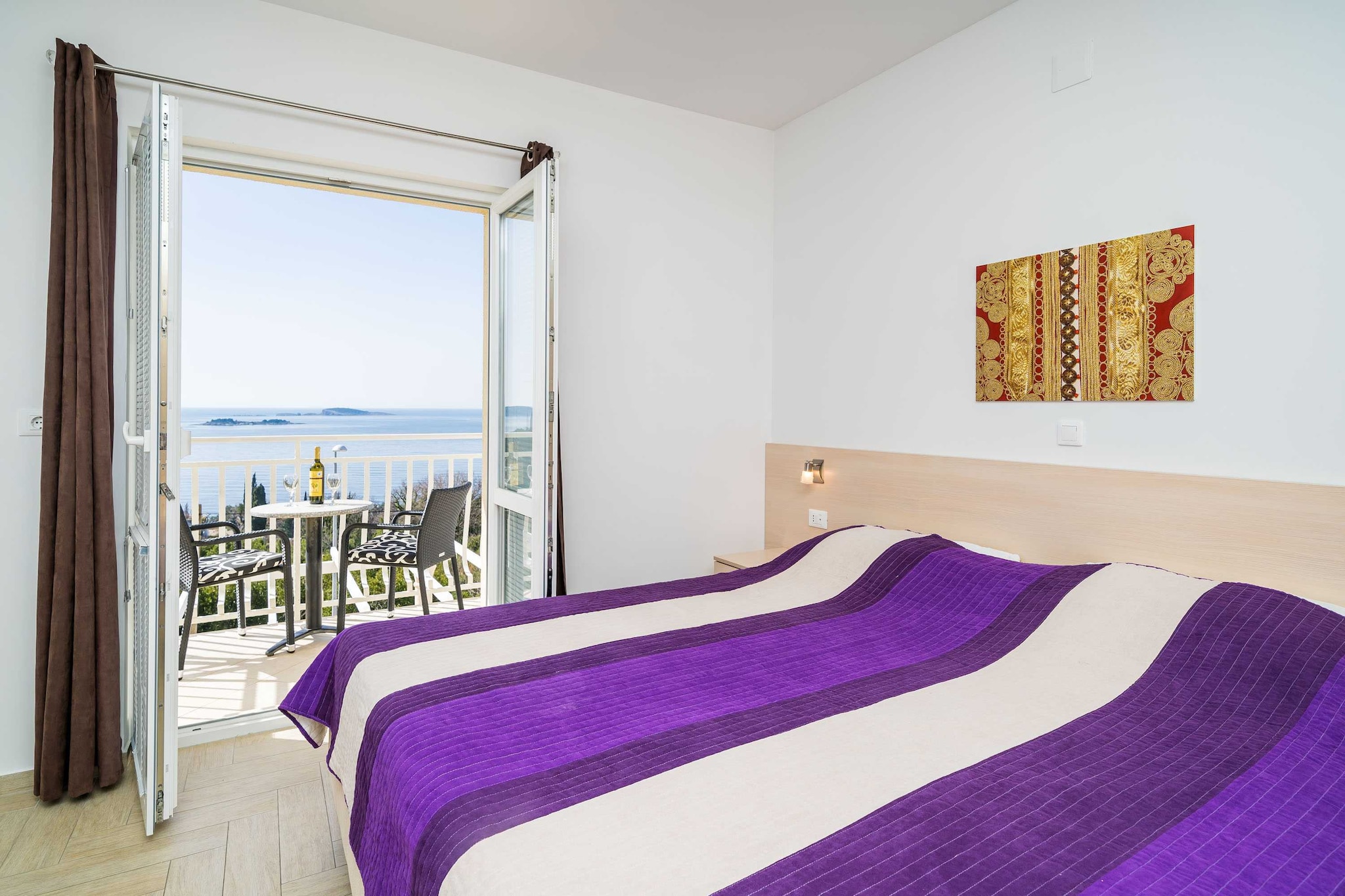 Villa Samba - Two Bedroom Apartment with Balcony and Sea View-Chambre
