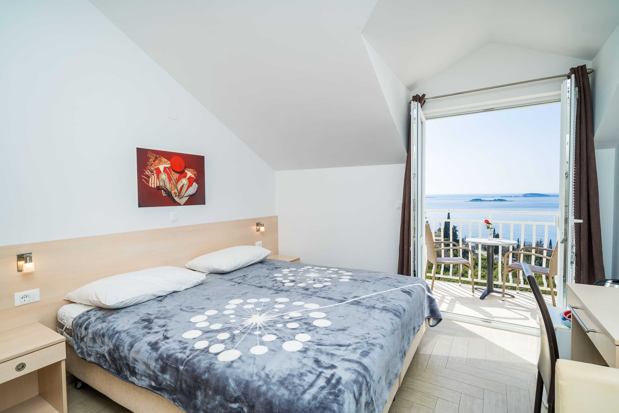 Villa Samba - Two Bedroom Apartment with Balcony and Sea View-Chambre