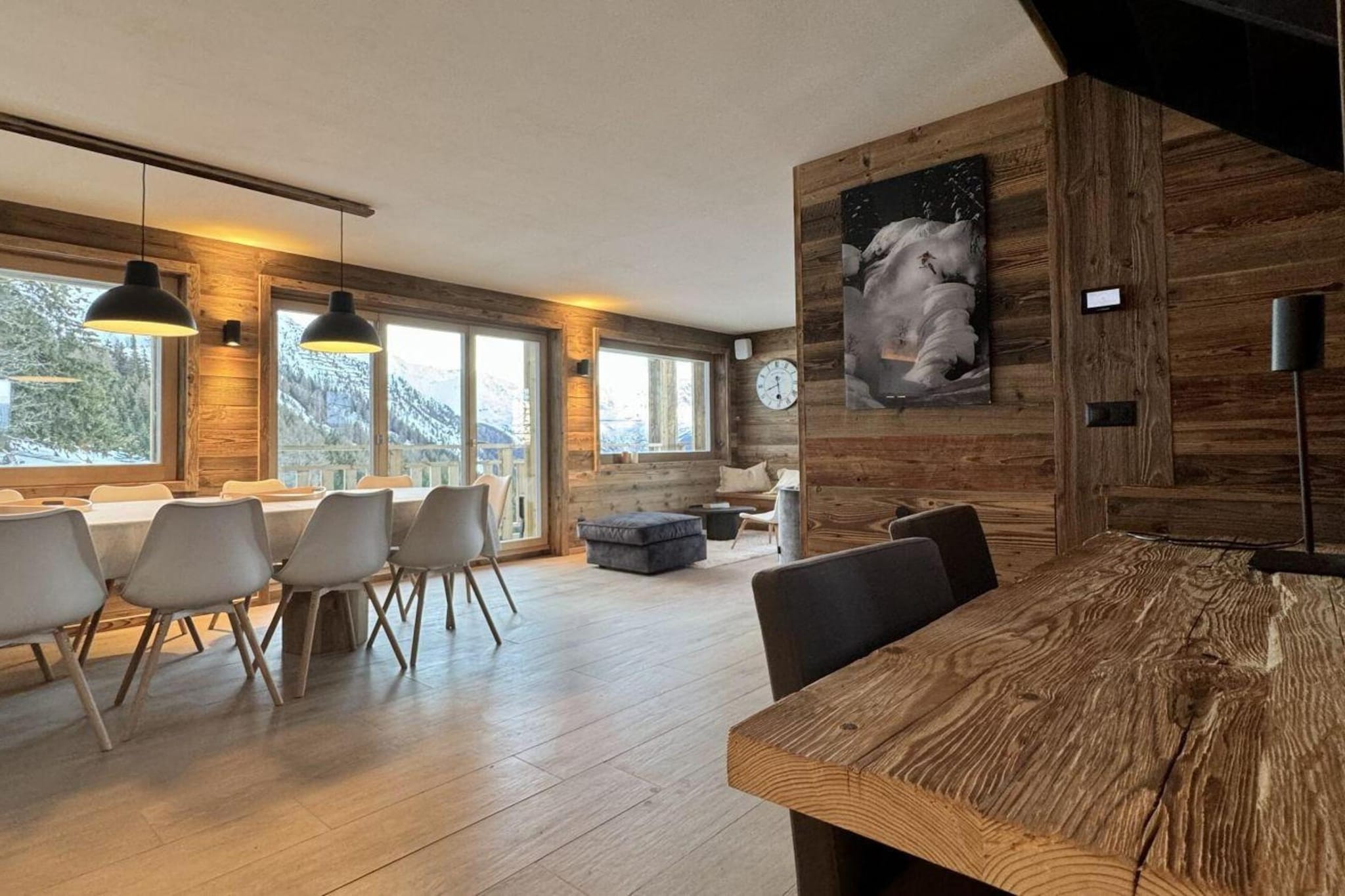 Paradis Perdu SKI IN & QUIET chalet 14 personnes-Woonkamer