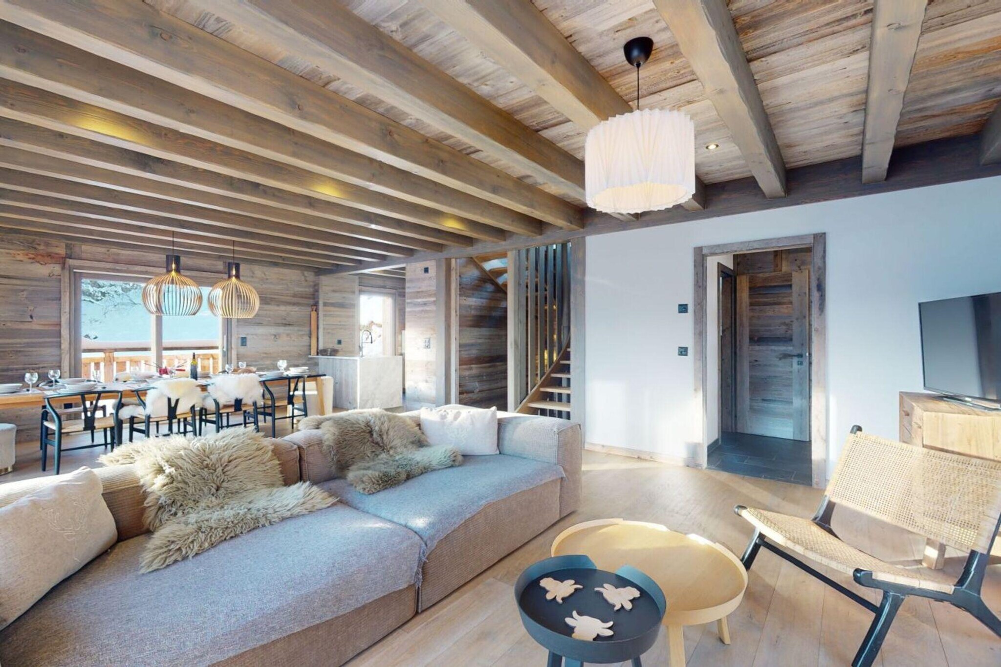 Ecureuil noir COSY & QUIET chalet 10 personnes-Living room