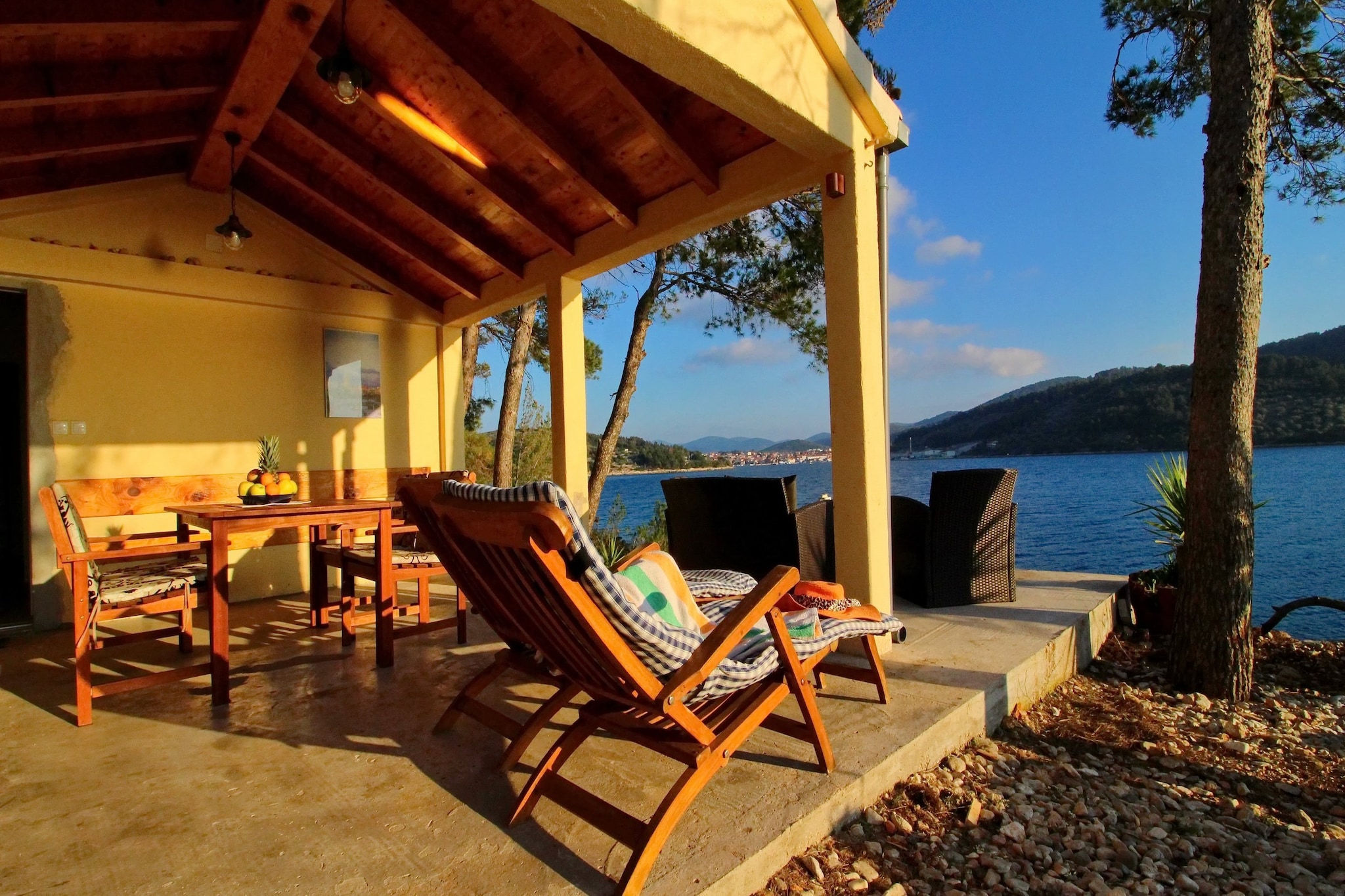 Holiday Home Bili Žal - Two Bedroom Holiday Home with Terrace and Sea View-Terrasse
