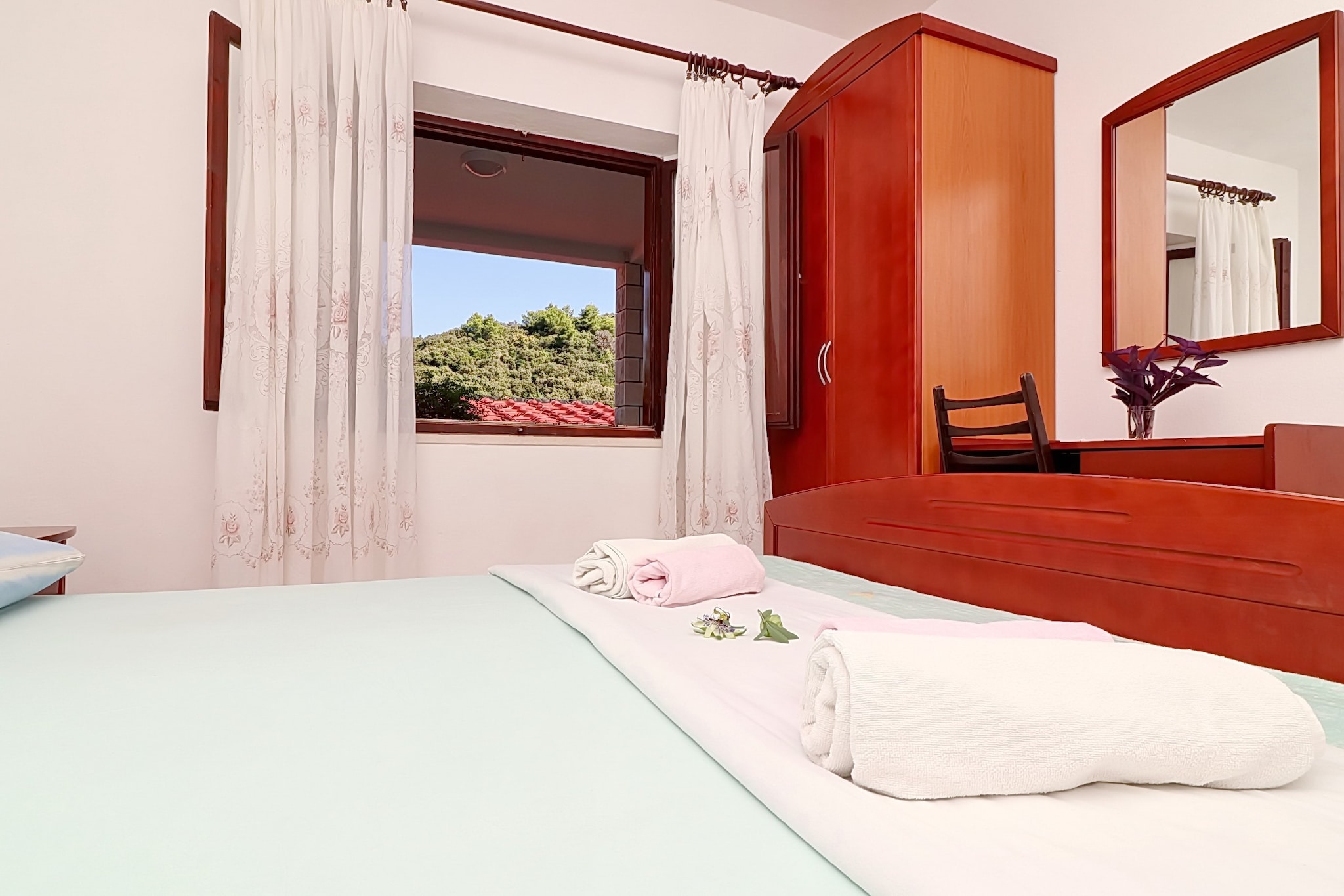 Apartments Villa Cebalo Korčula - Two Bedroom Apartment with Terrace and Sea View  LANA-Schlafzimmer