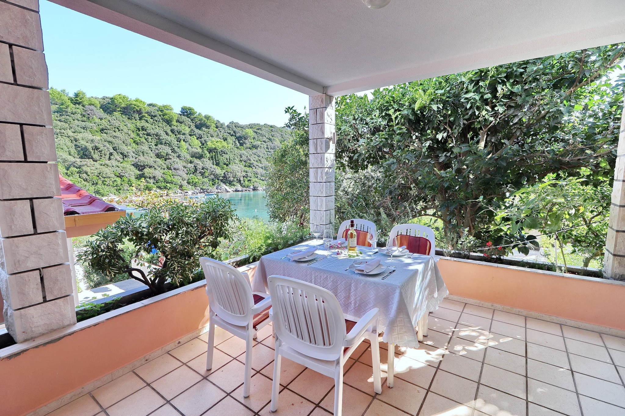 Apartments Villa Cebalo Korčula - Two Bedroom Apartment with Terrace and Sea View  LANA-Terrasse