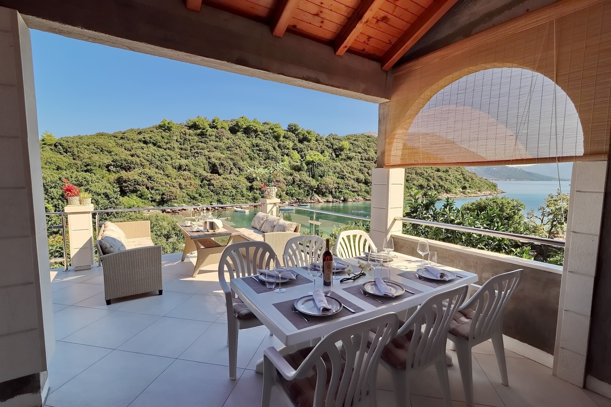 Apartments Villa Cebalo Korčula - Superior Three Bedroom Apartment with Terrace and Sea View  MARKO-Terrasse