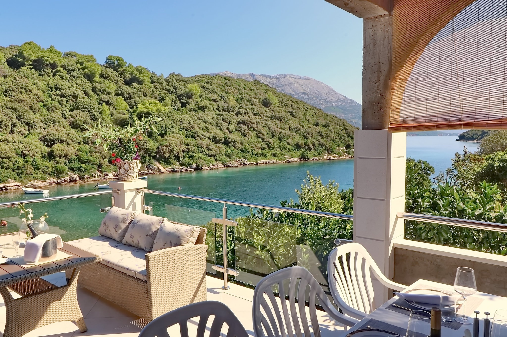 Apartments Villa Cebalo Korčula - Superior Three Bedroom Apartment with Terrace and Sea View  MARKO-Terrasse