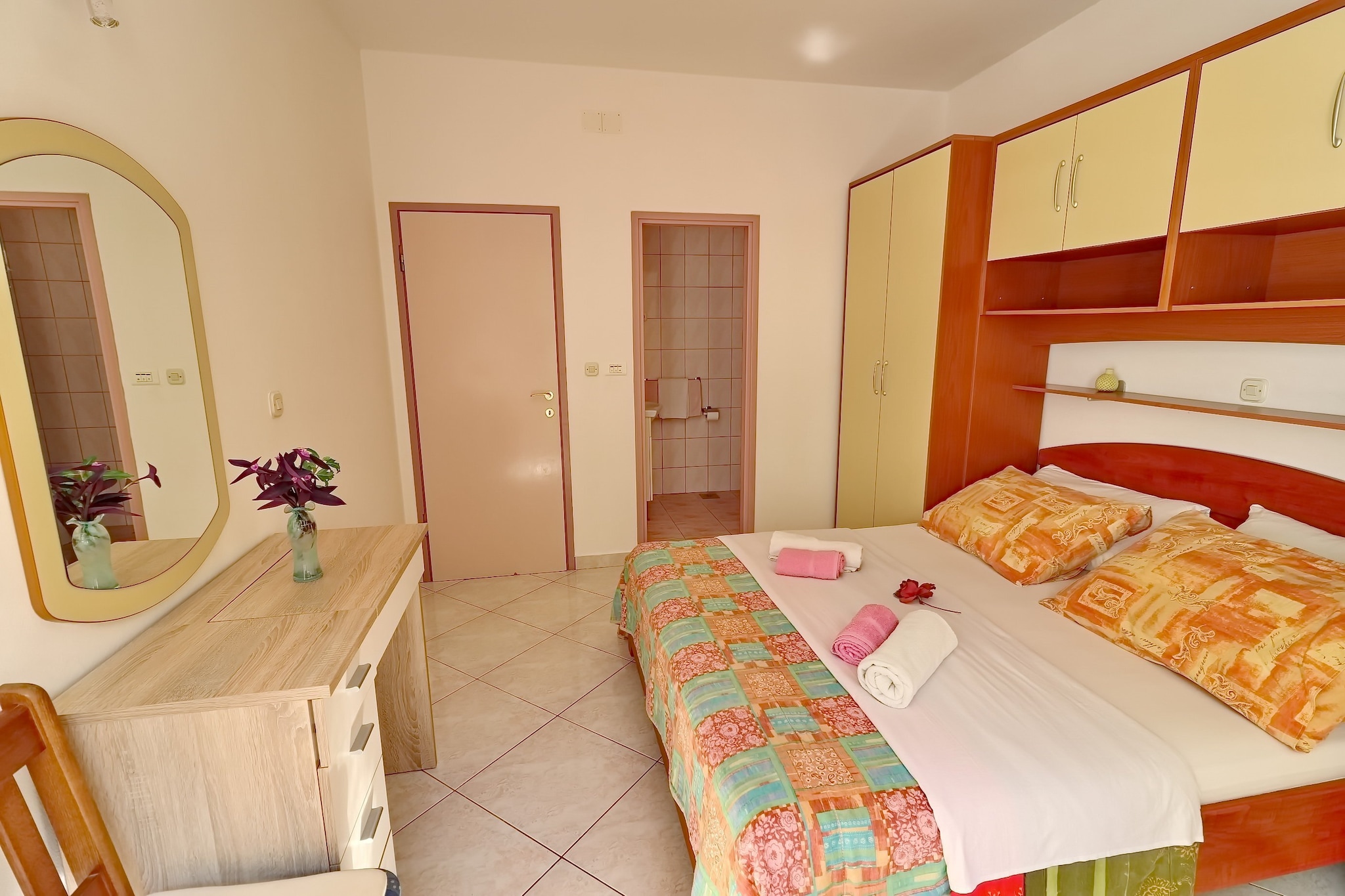 Apartments Villa Cebalo Korčula - Superior Three Bedroom Apartment with Terrace and Sea View  MARKO-Schlafzimmer