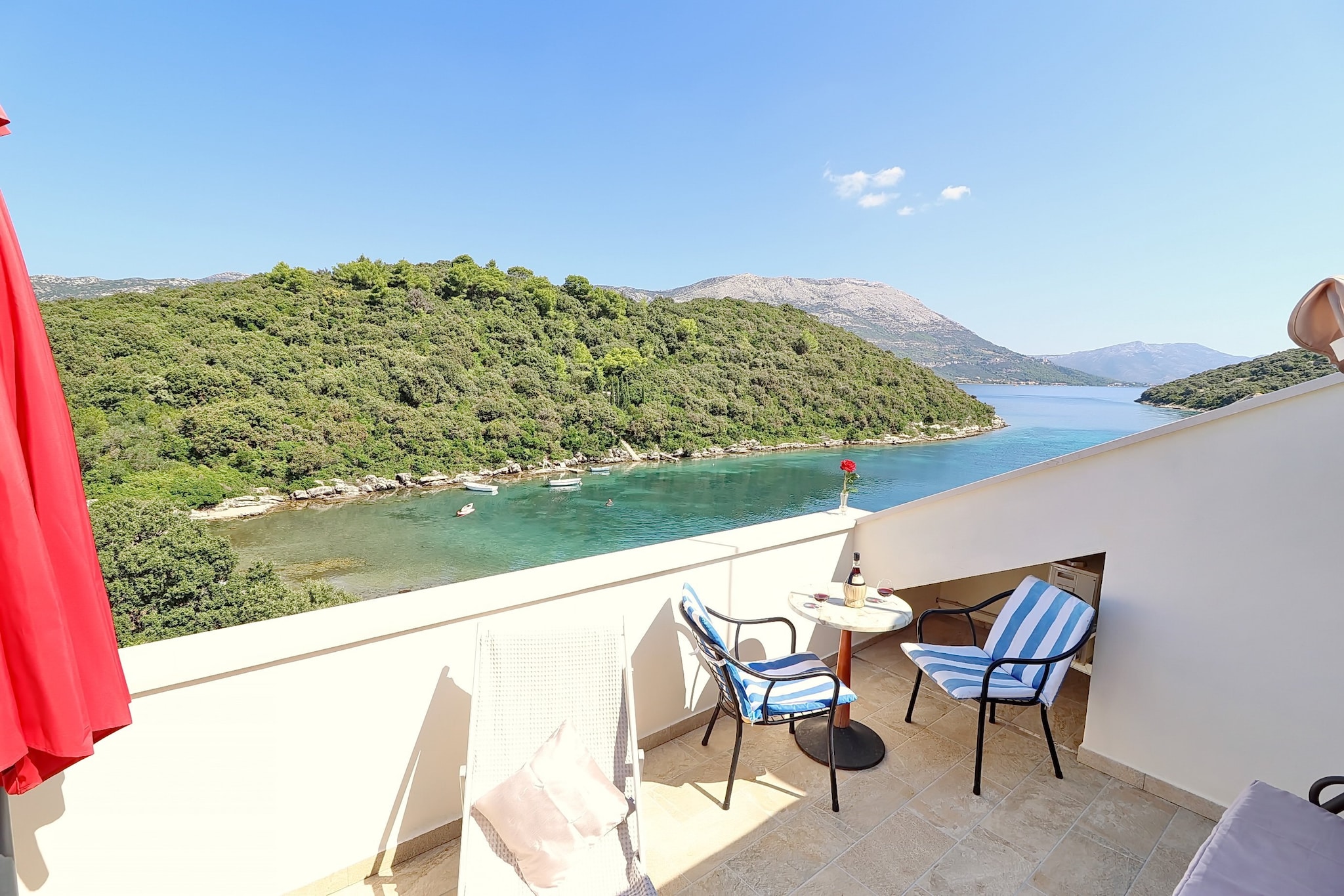 Apartments Villa Cebalo Korčula - Comfort One Bedroom Apartment with Terrace and Sea View  MARA-Terrasse