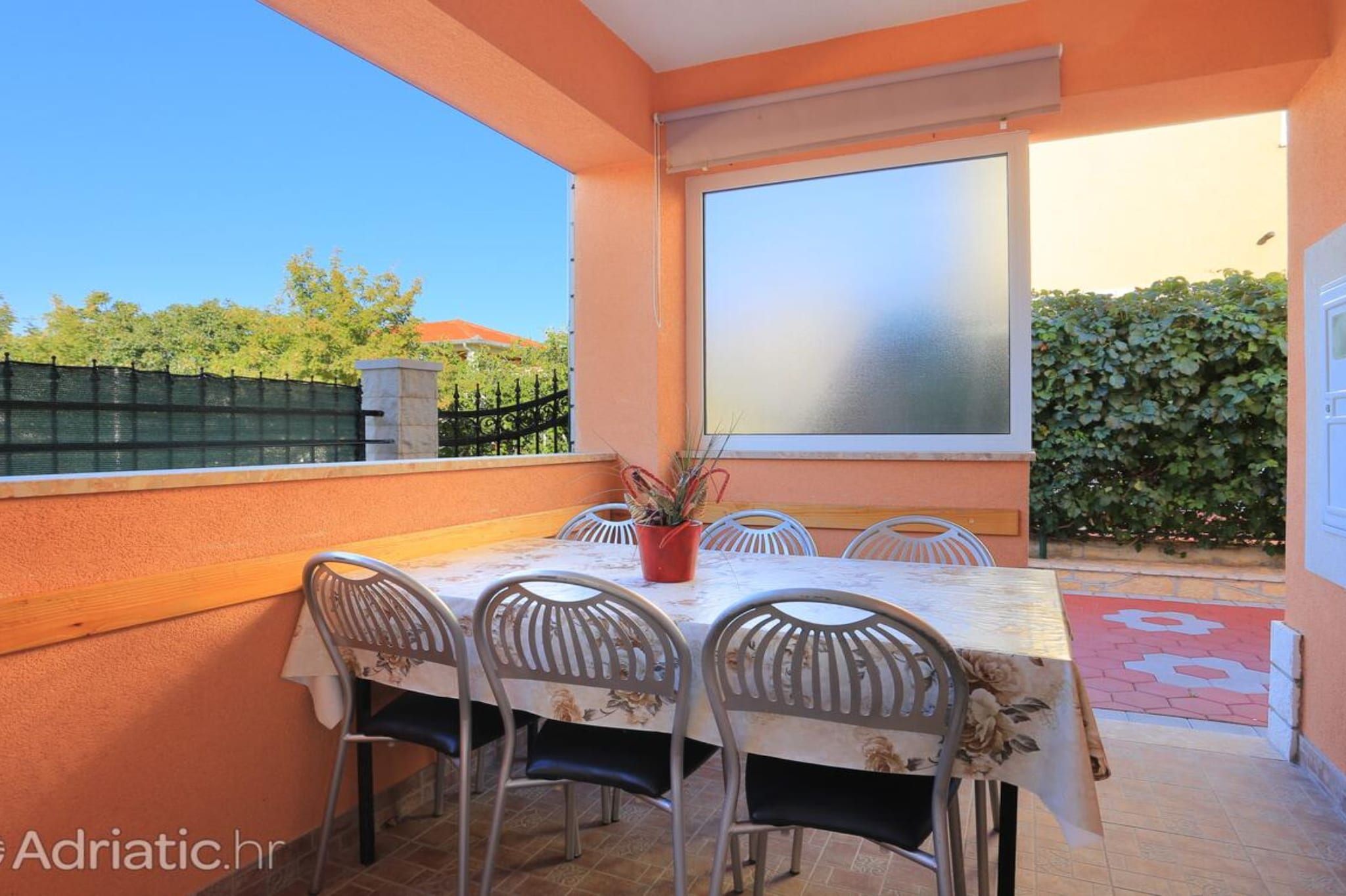 Holiday Home Nada Rogoznica - Six Bedroom Holiday Home-Terrassenbalkon