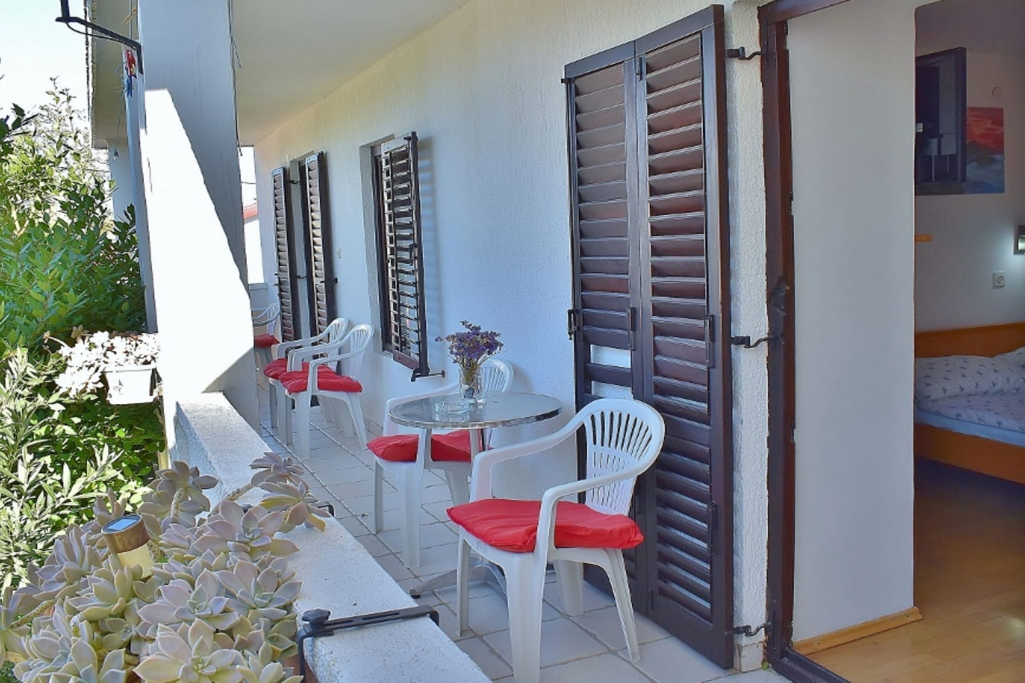 Apartments Jug - Comfort Studio  Apartment with Balcony and Sea View-Balcon-terrasse