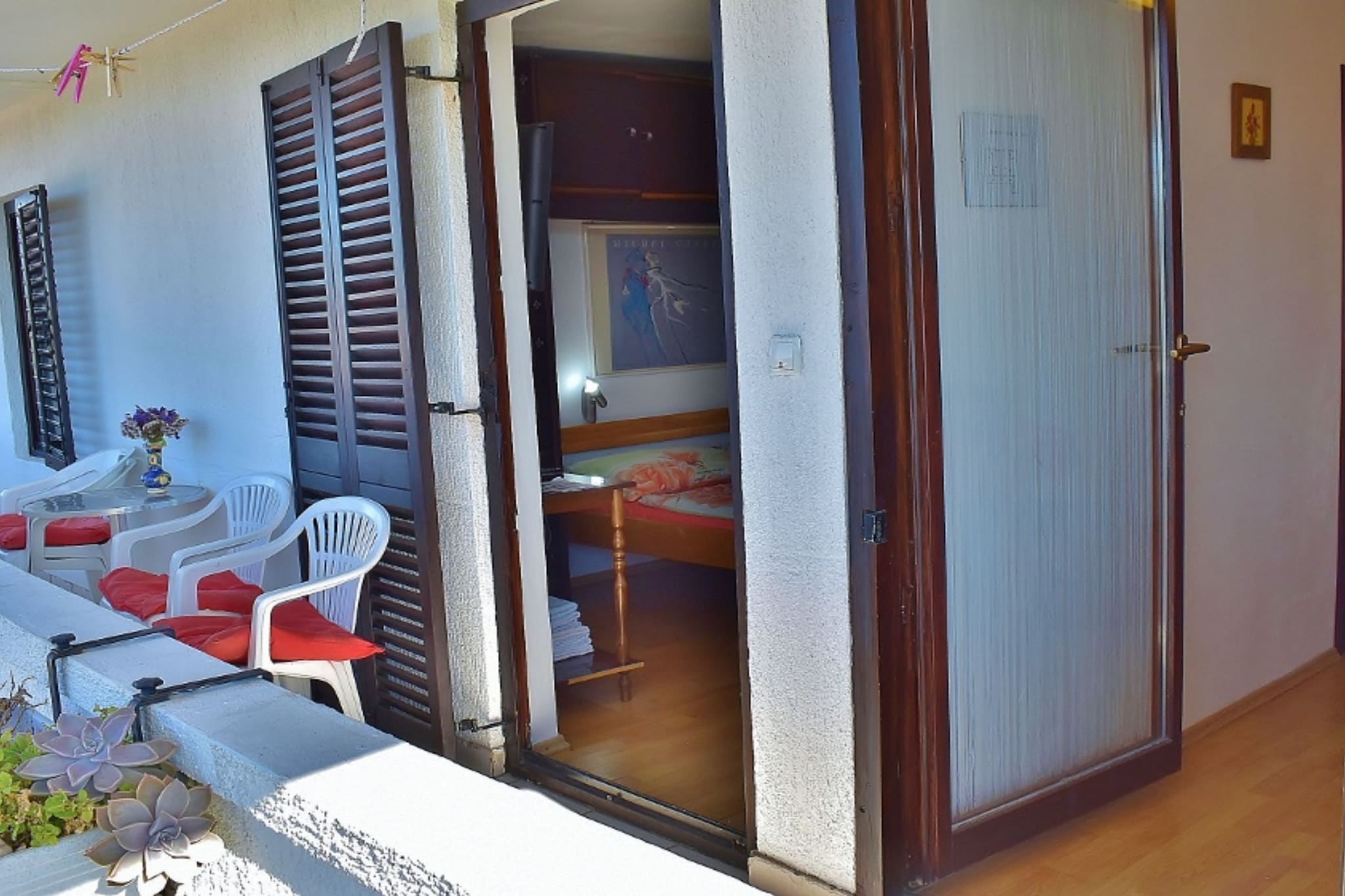 Apartments Jug - Comfort Studio Apartment with Balcony-Terrassenbalkon