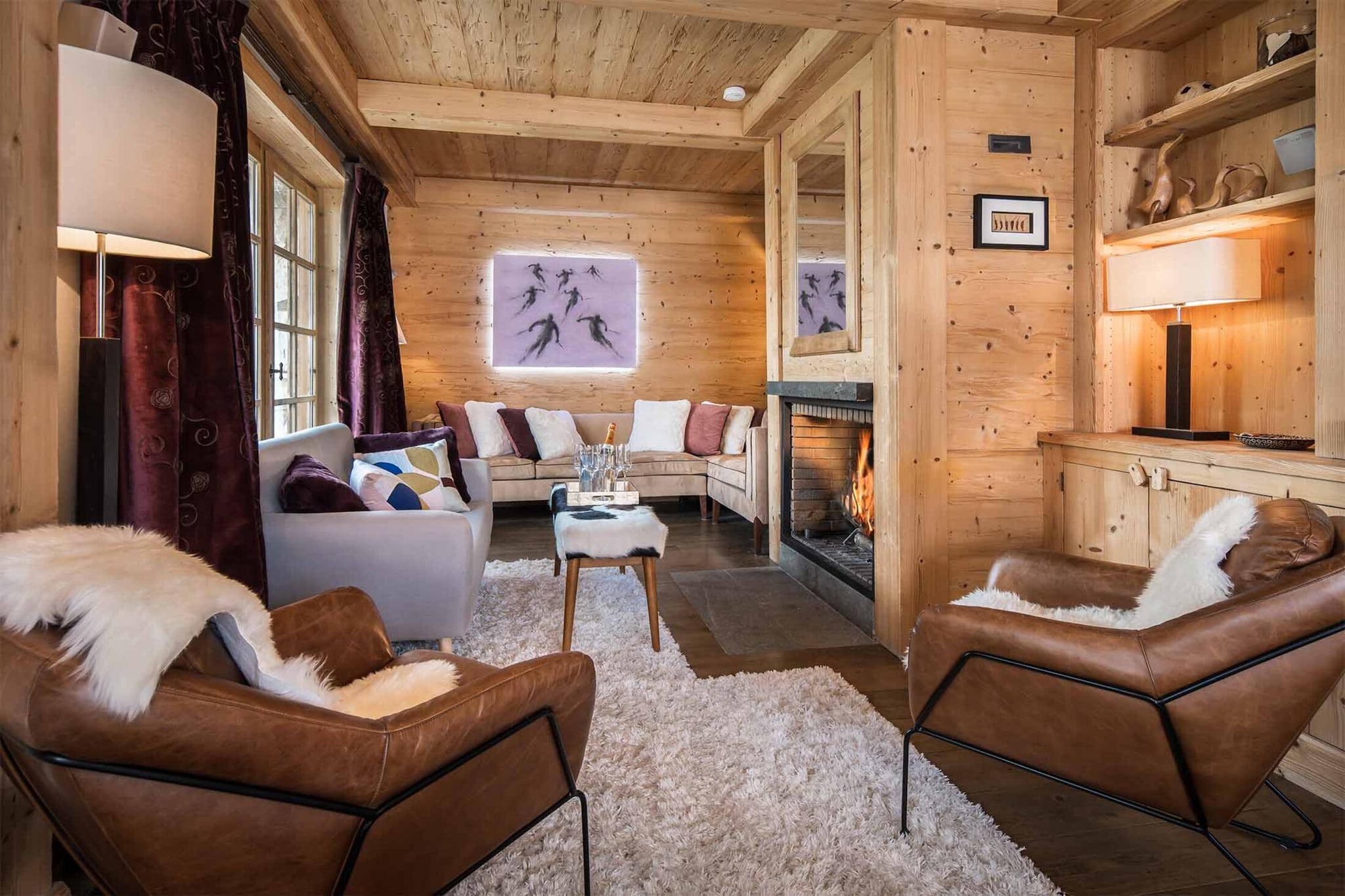 Chalet Davos-Woonkamer