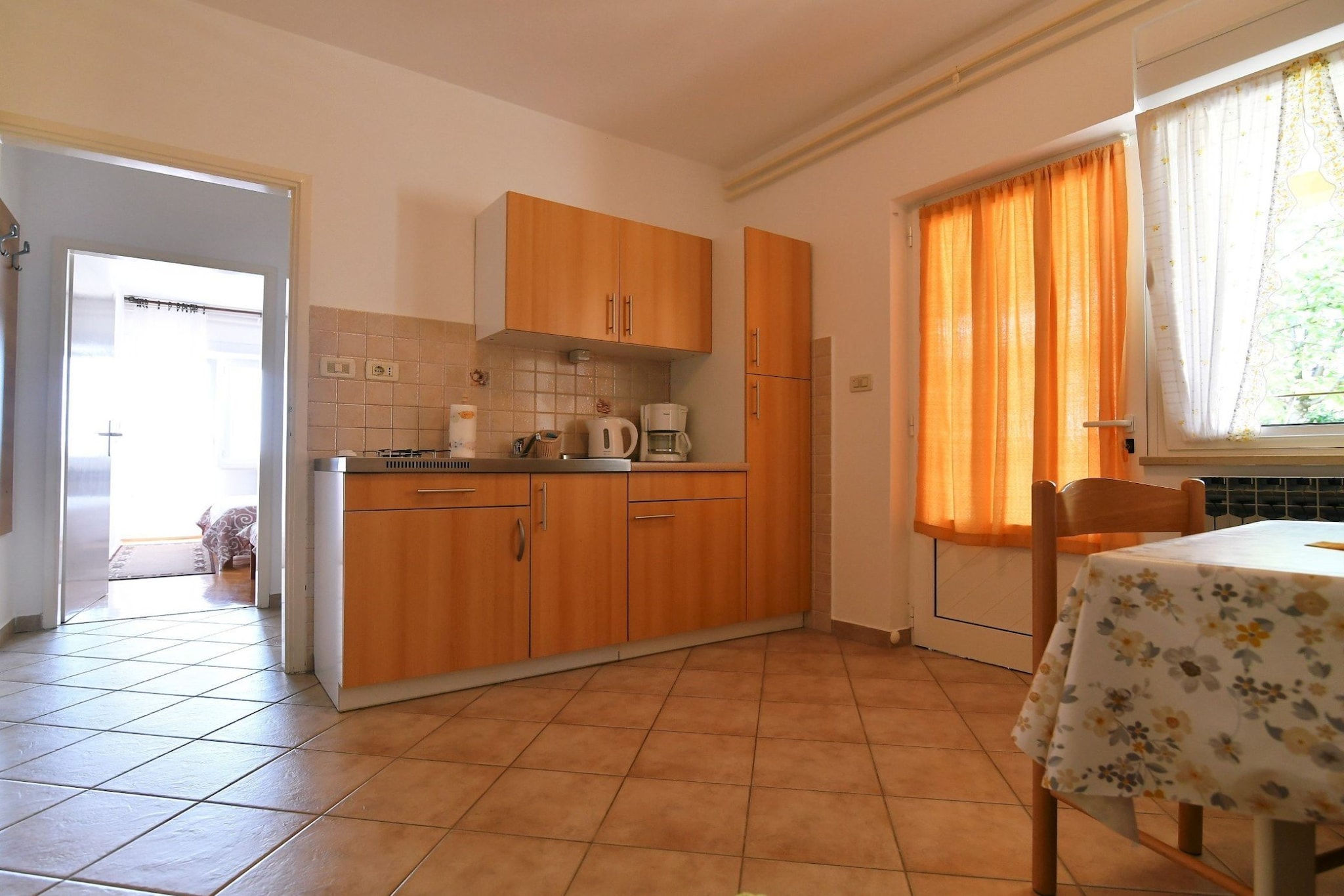 Scenic Retreat Rooms and Family Apartments - One Bedroom Apartment with Terrace-Kitchen