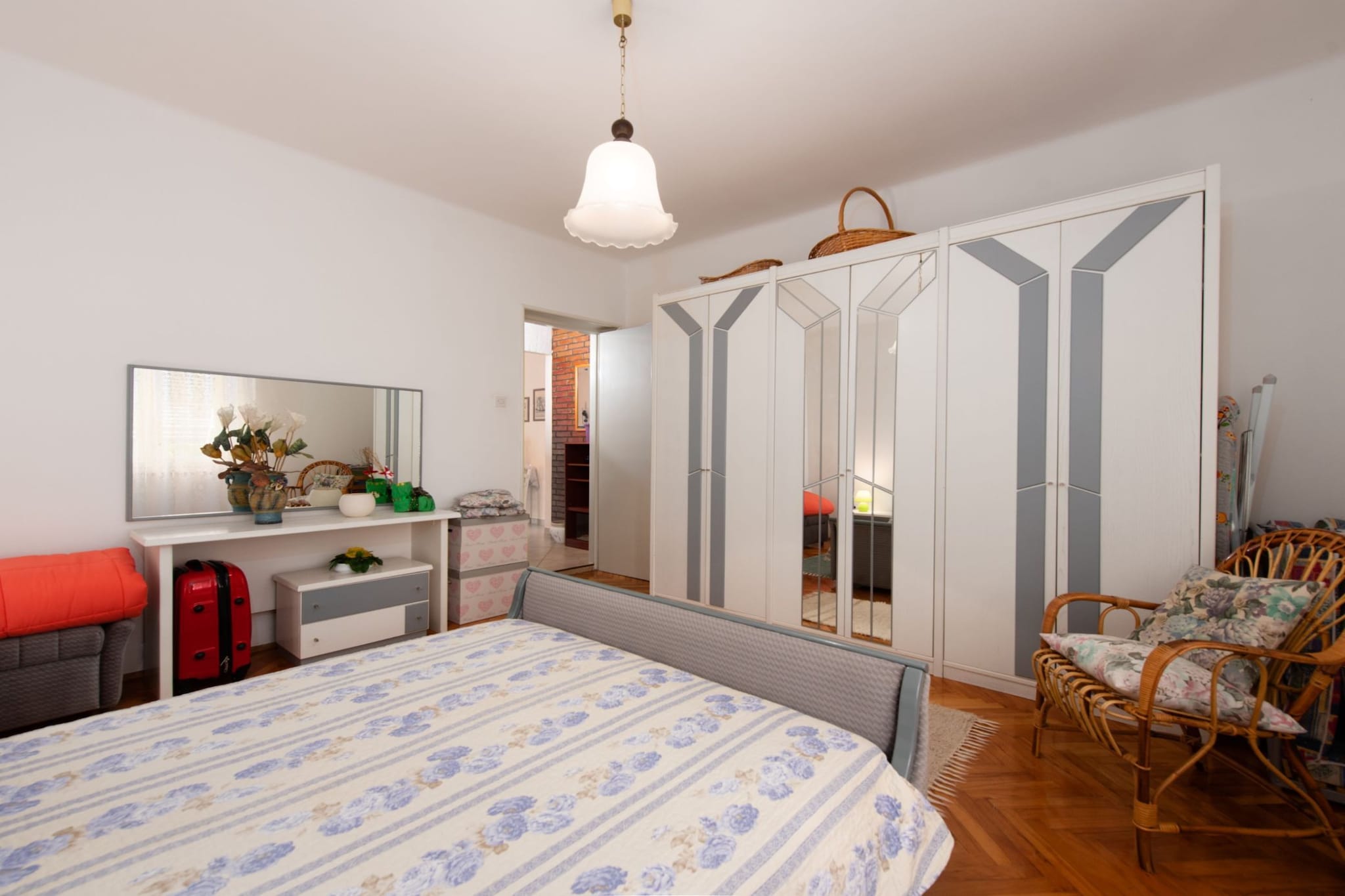 Elegant Lovran Apartment with Large Outdoor Area - One Bedroom Apartment with Sea View-Slaapkamer
