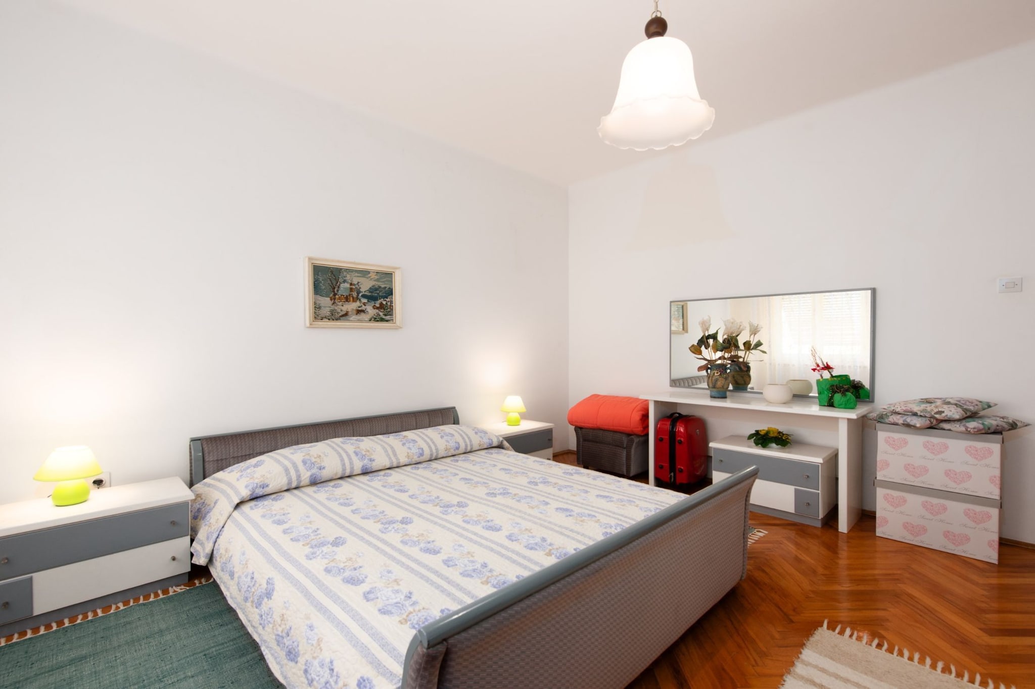 Elegant Lovran Apartment with Large Outdoor Area - One Bedroom Apartment with Sea View-Slaapkamer