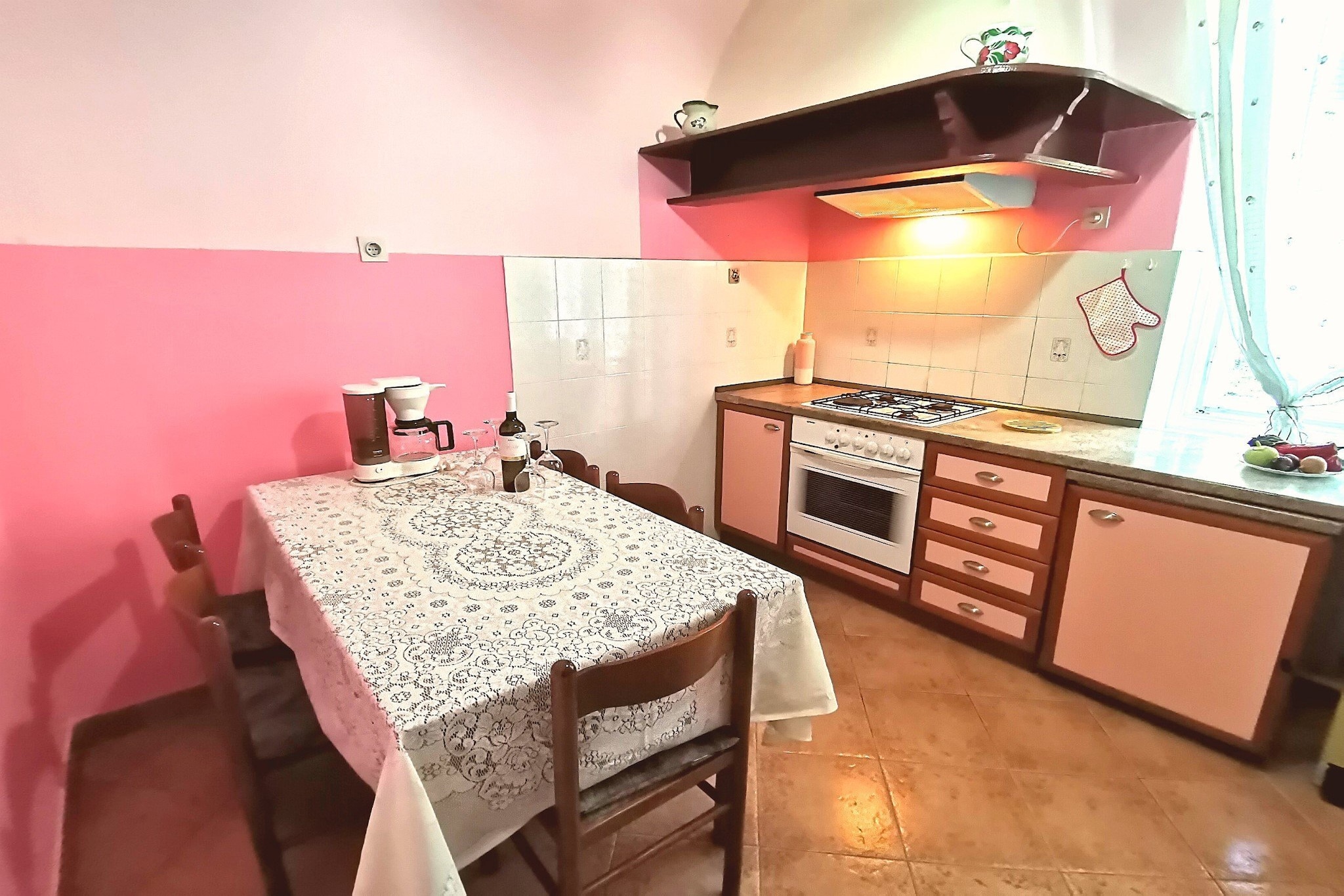 Secluded Lovran Apartment with Balcony and Patio- Two Bedroom Apartment-Kitchen