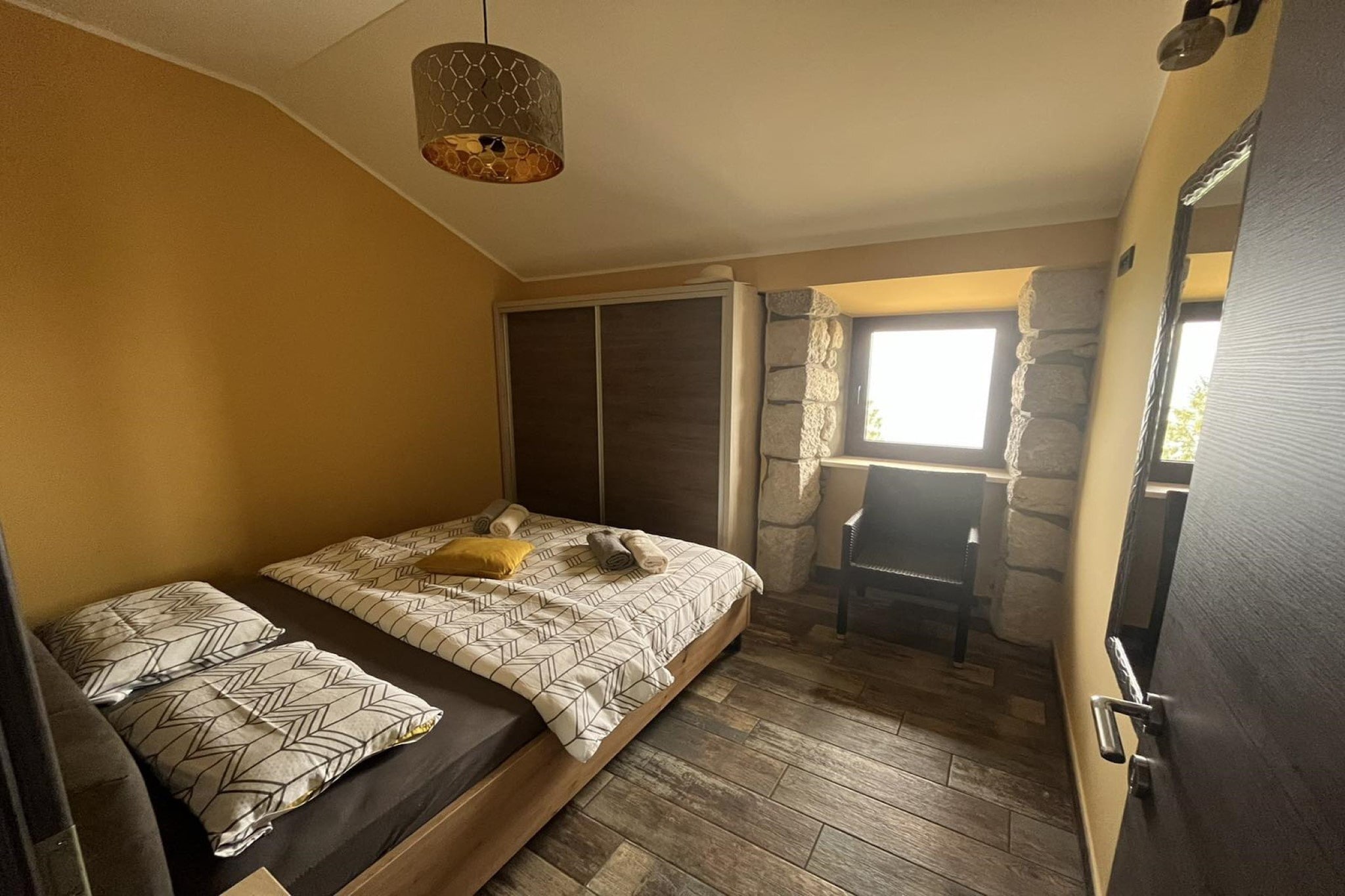 Splendid Holiday Home with Panoramic Sea Views Moscenicka Draga - Two Bedroom Holiday Home-Bedroom