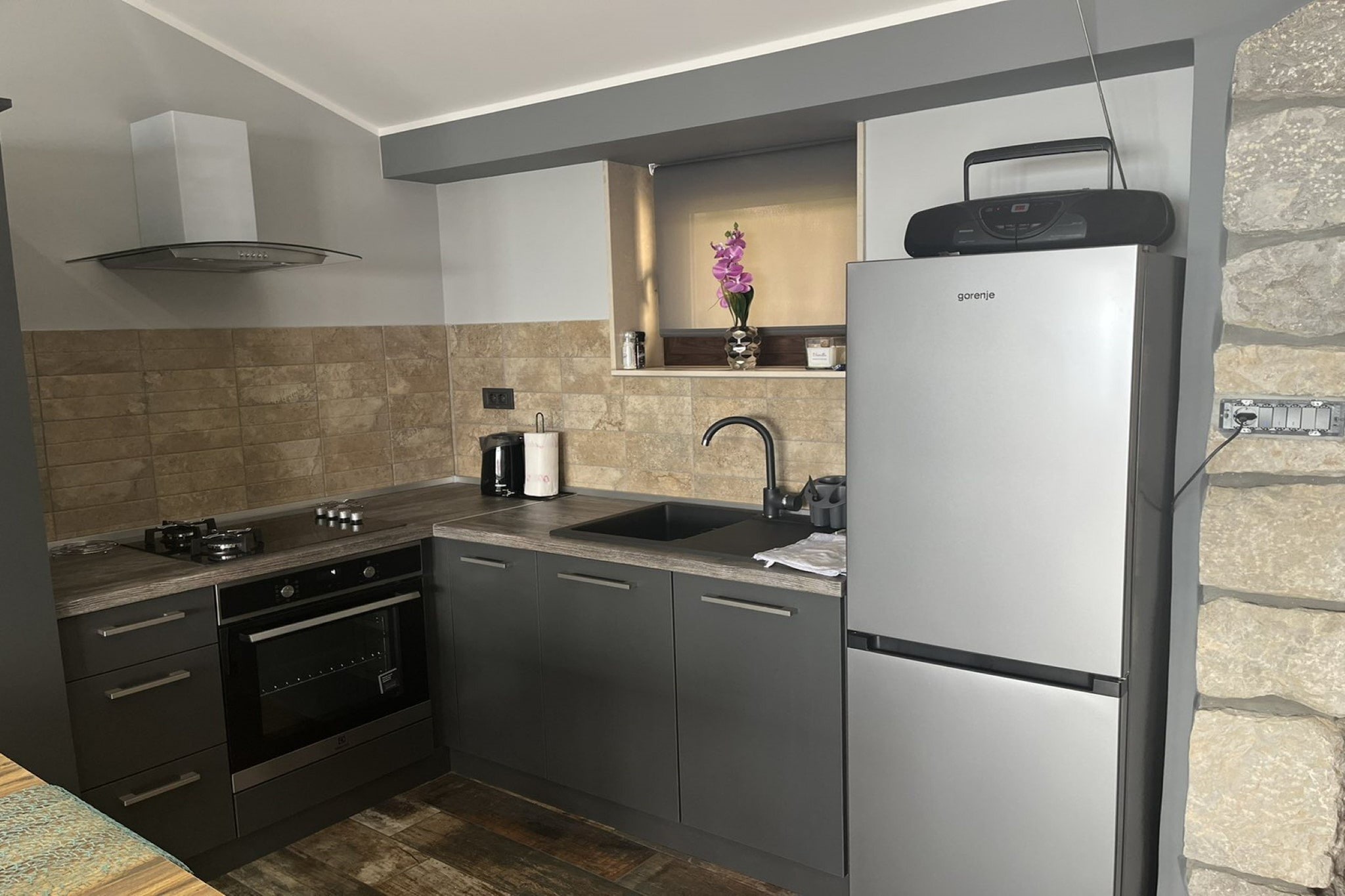 Splendid Holiday Home with Panoramic Sea Views Moscenicka Draga - Two Bedroom Holiday Home-Kitchen