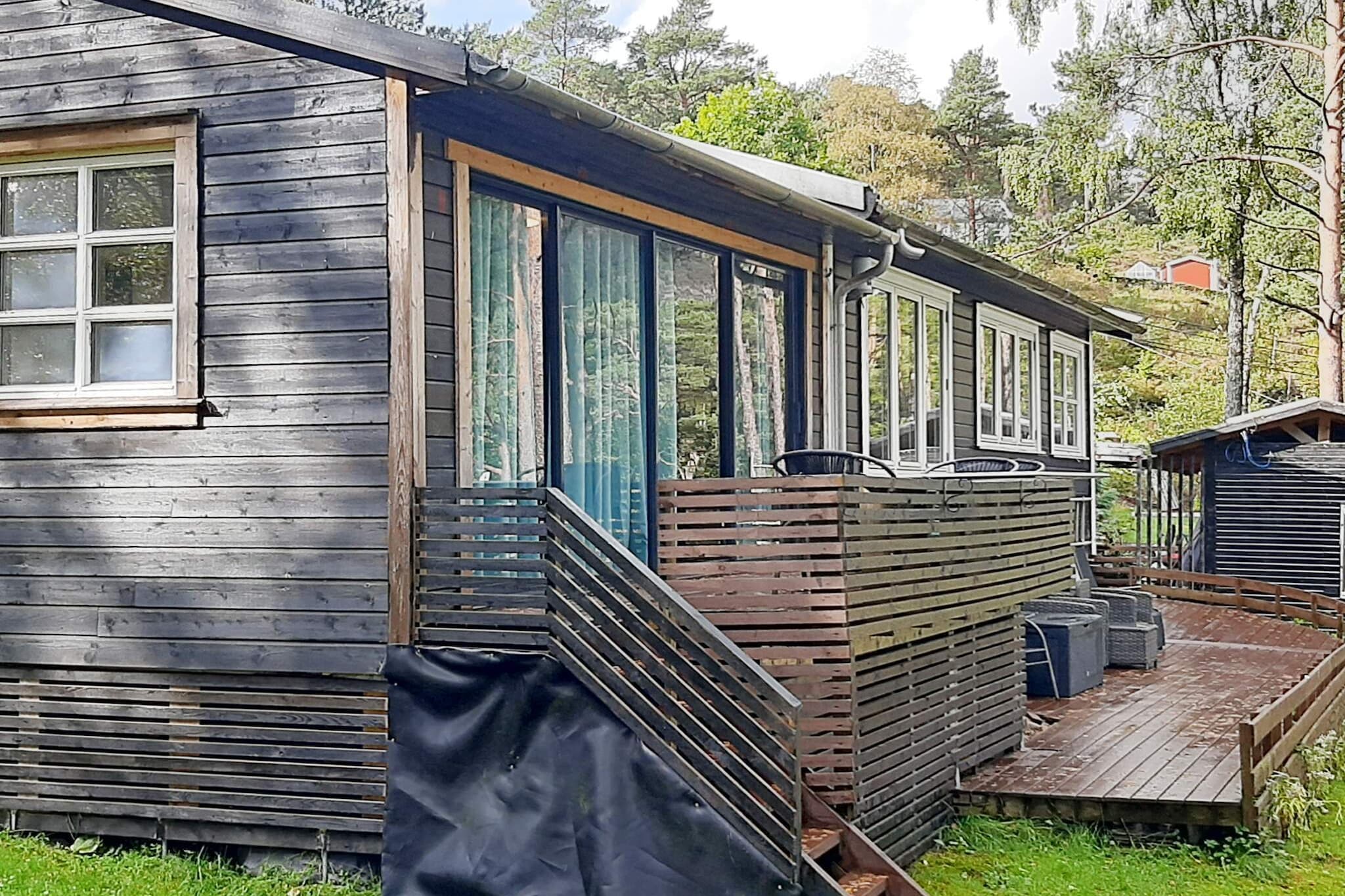 Internet Access DSL, open kitchen(cooker(electric), hood, coffee machine(filter), waffle iron, microwave, dishwasher, fridge, high chair), Living/bed room(45 m2)(TV, table tennis table, darts, billiards), bedroom(double bed, cot), bedroom(double bed), bedroom(2x bunk bed), bathroom(washbasin, shower, toilet), bathroom(washbasin, shower, toilet), heating(electric), terrace(5 m2), garden furniture, BBQ, parking