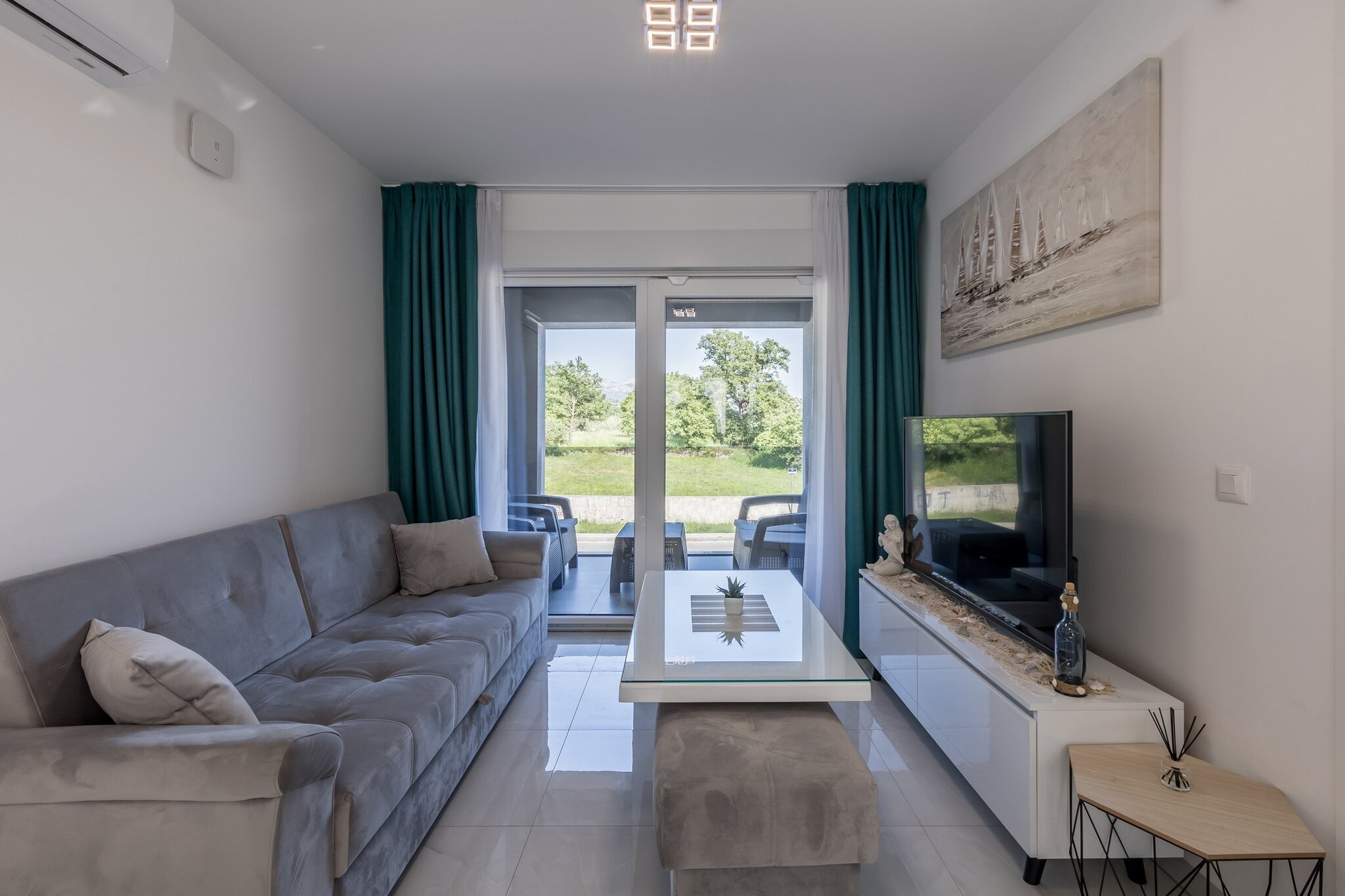 Scenic Kastel Luksic Apartments is located in Kaštel Luksic, a lovely settlement between historic Split and UNESCO-protected Trogir Old Town. It is the perfect location for sea and sun lovers, and also for visitors who are looking for tours of cultural and historical attractions.  The beach is located only 950.00 m from the property. 
Outdoor furniture as well as a patio are at your disposal, which makes this place a perfect spot for a nice and relaxing family or friend vacation. 

Note:

Private parking is available, reservation is not required.
Wi-Fi is available throughout the property.
Pets are not allowed.

This one-bedroom apartment can accommodate up to four guests. It features an Internet enabled TV, Flat screen TV and is combined with a living room. The private bathroom is equipped with a shower and toilet.

Thanks to its excellent location, everything you'll need for your vacation is just a short walk away from the property. Grocery stores, Caffe / bar, Market, restaurants—everything is within a 400.00 m radius.

The Airport is 5.00 m away from the property.