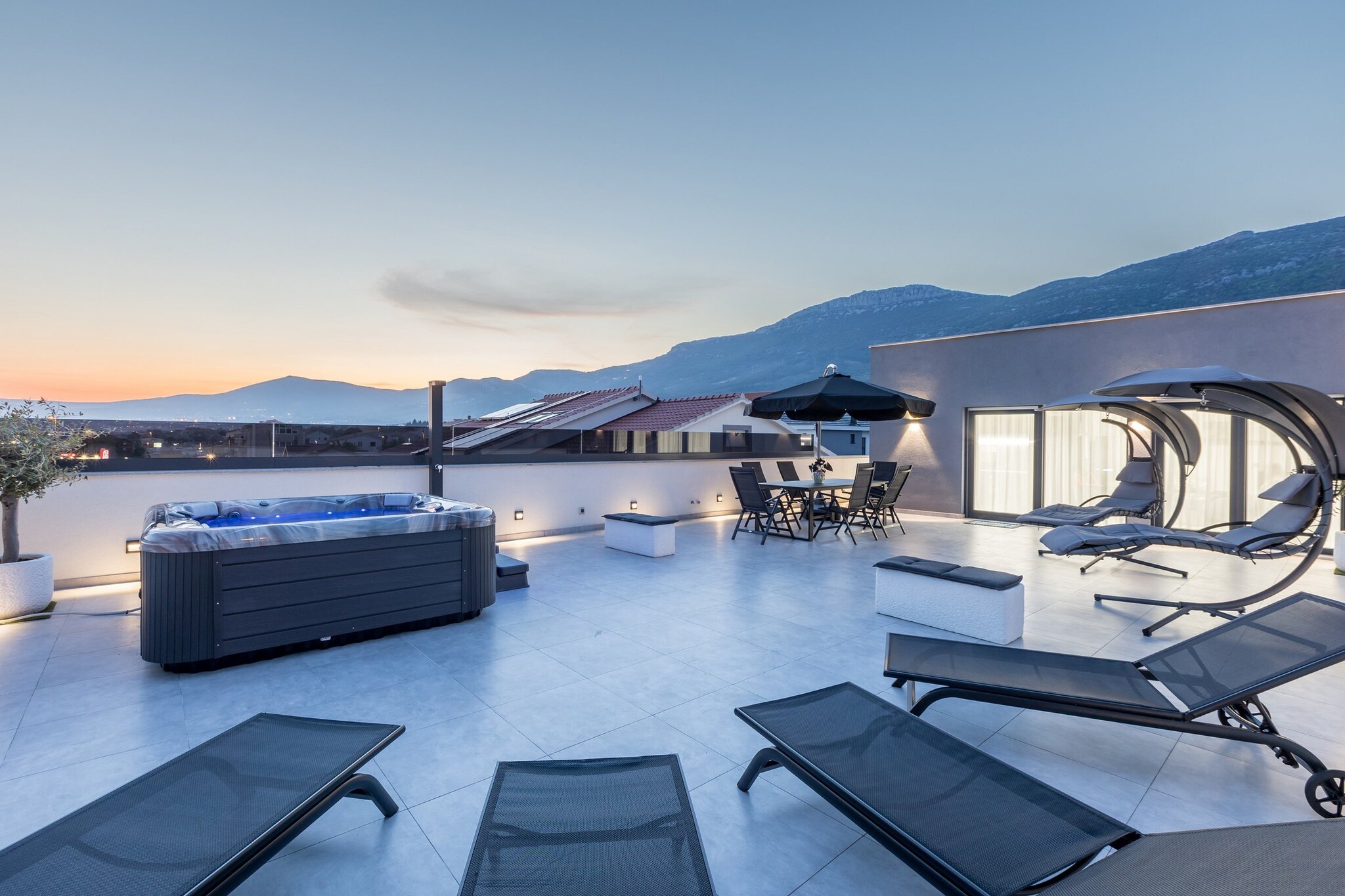 Scenic Kastel Luksic Apartments - Two Bedroom Apartment (owner Penthouse)-Terras