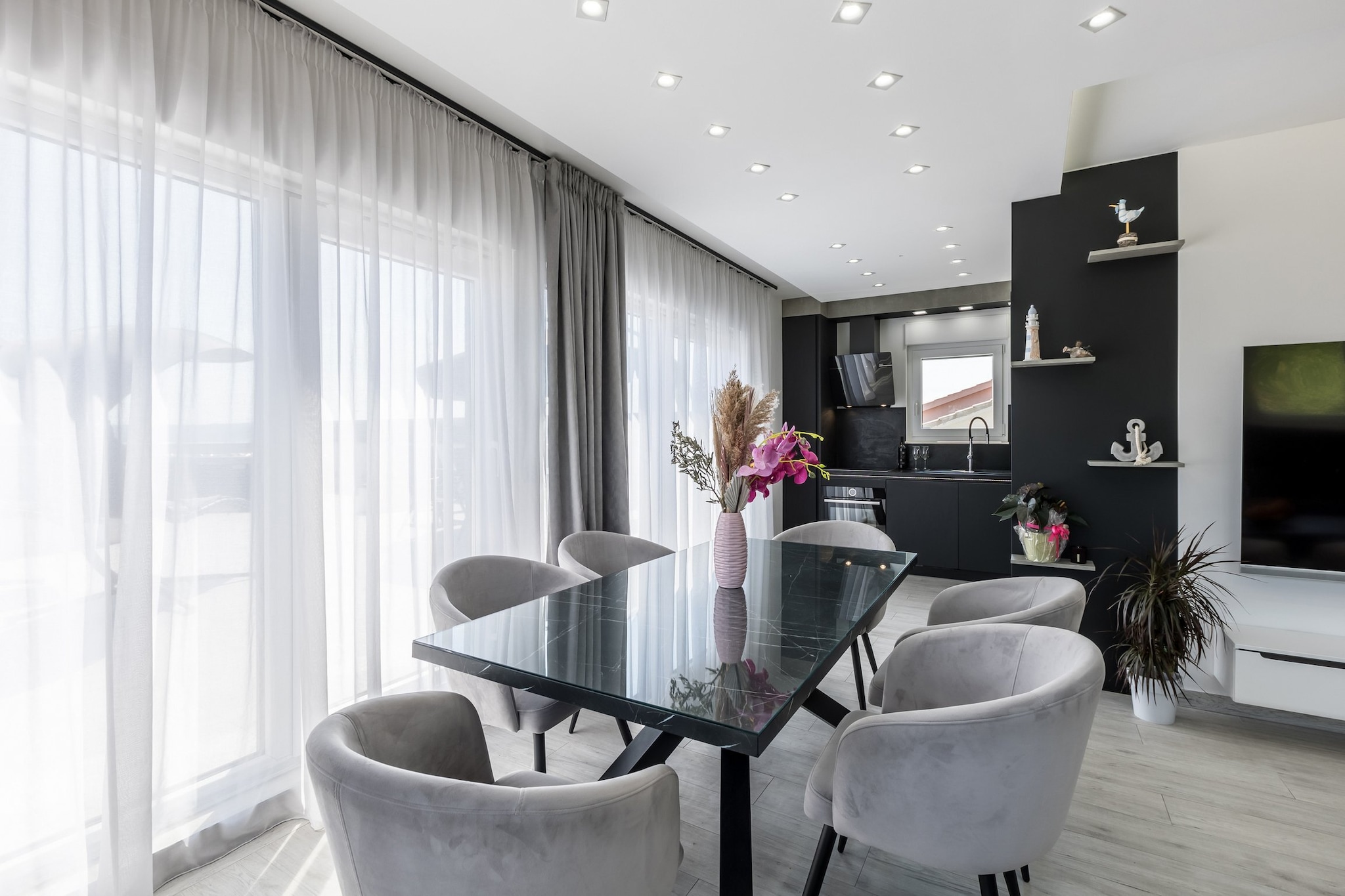 Scenic Kastel Luksic Apartments - Two Bedroom Apartment (owner Penthouse)-Keuken