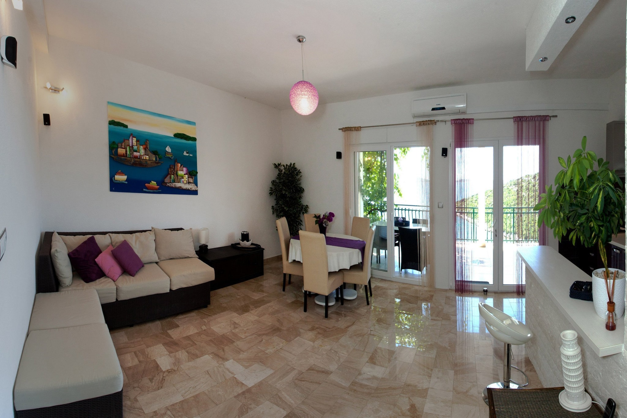 Wonderful Visinisce Apartments with Terrace and Sea Views - Standard Two Bedroom Apartment  (Owner 1)-Living room