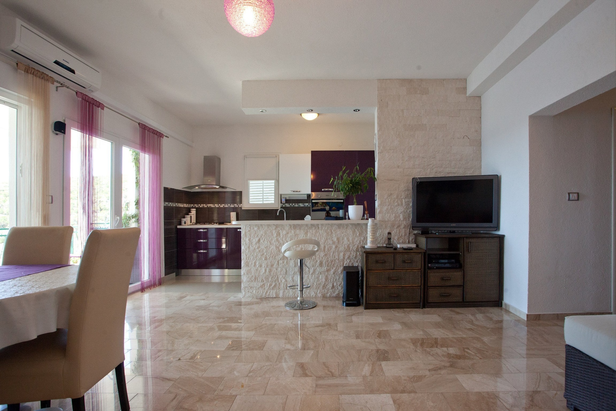 Wonderful Visinisce Apartments with Terrace and Sea Views - Standard Two Bedroom Apartment  (Owner 1)-Living room