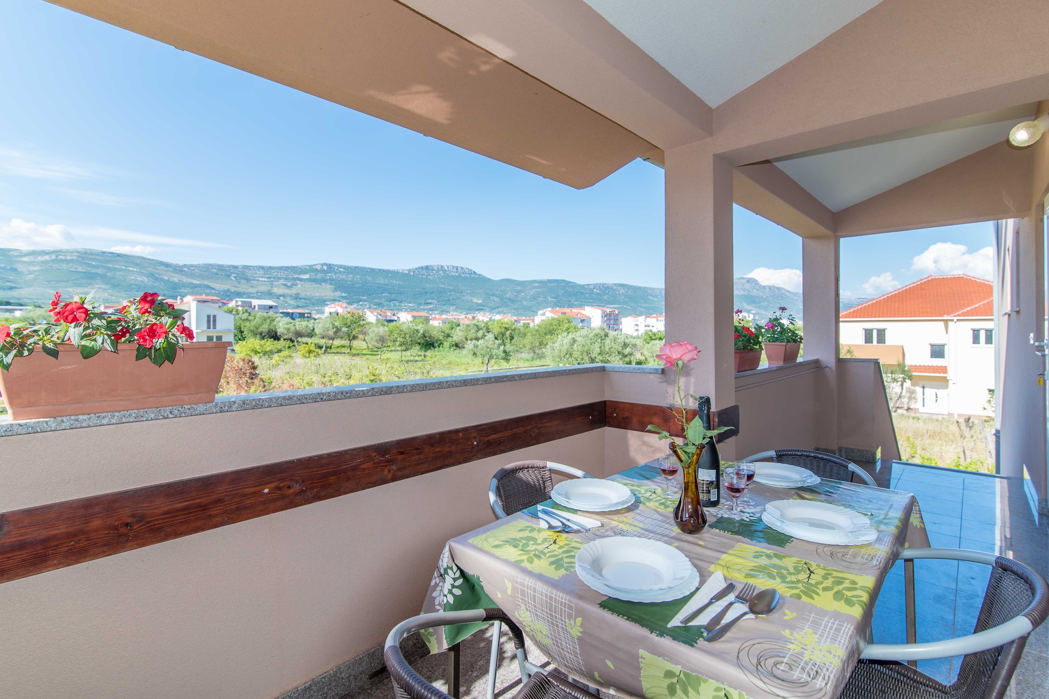 Comfortable Kastel Stafilic Apartment with Balcony - Two Bedroom Apartment with Balcony and Sea View-Balcon-terrasse